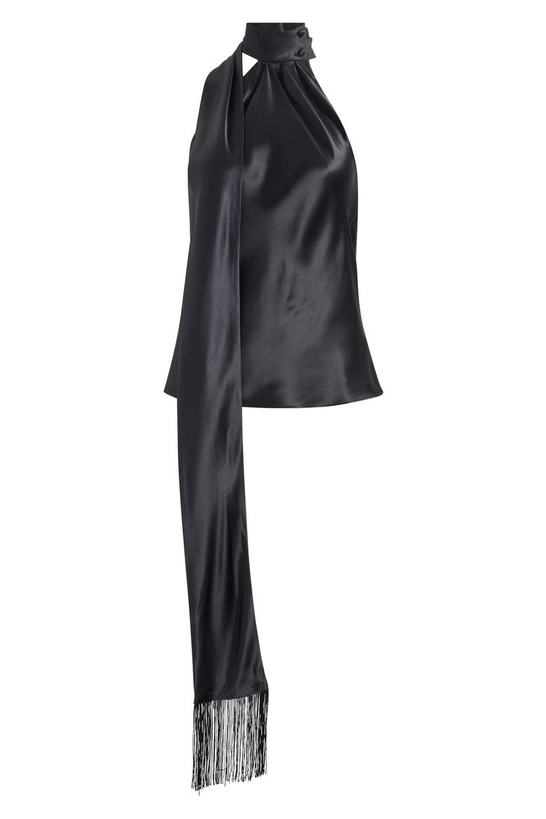 Sabi Scarf Fringe Sleeveless Silk Top