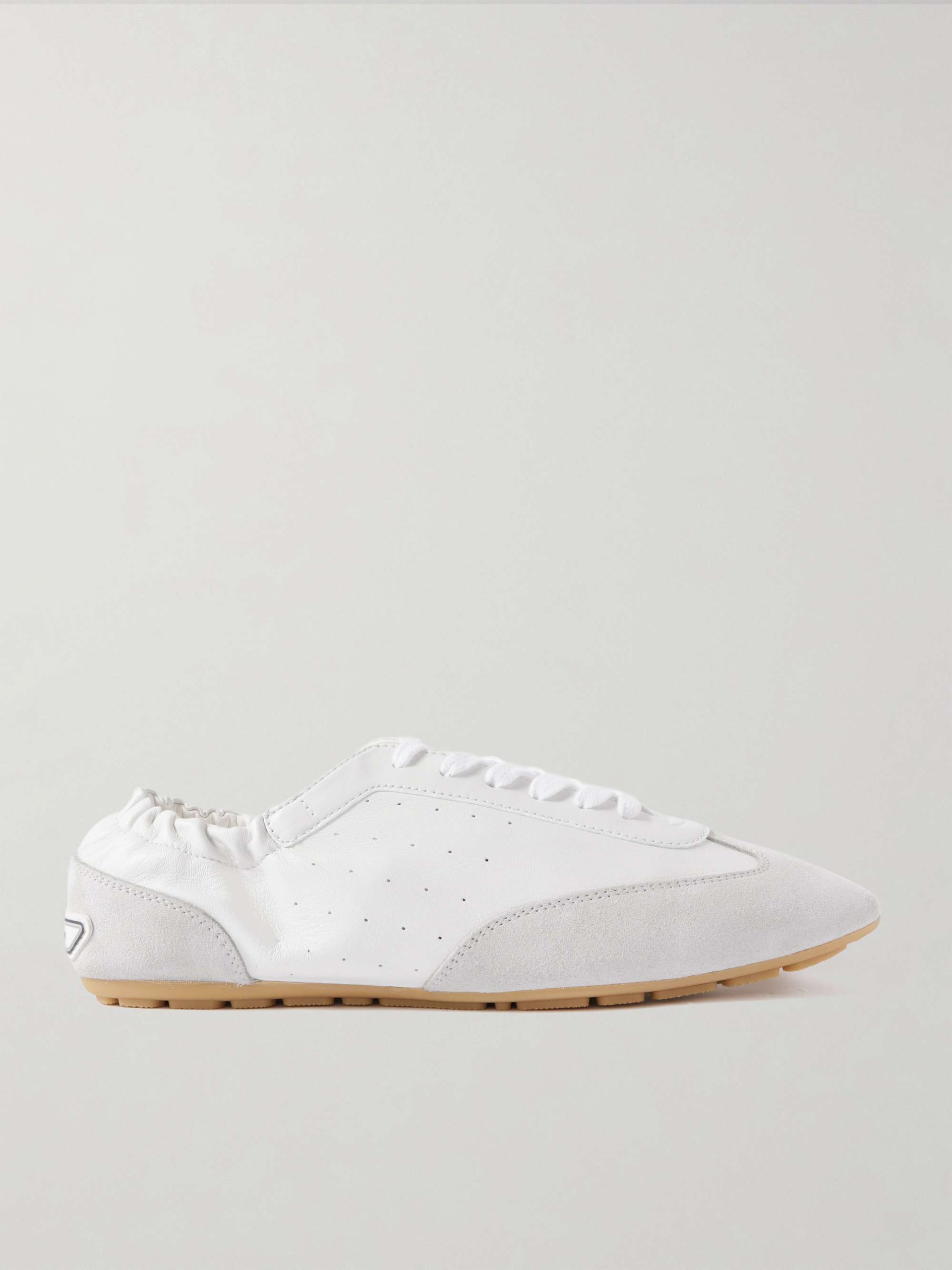 Lewis Suede-Trimmed Leather Sneakers