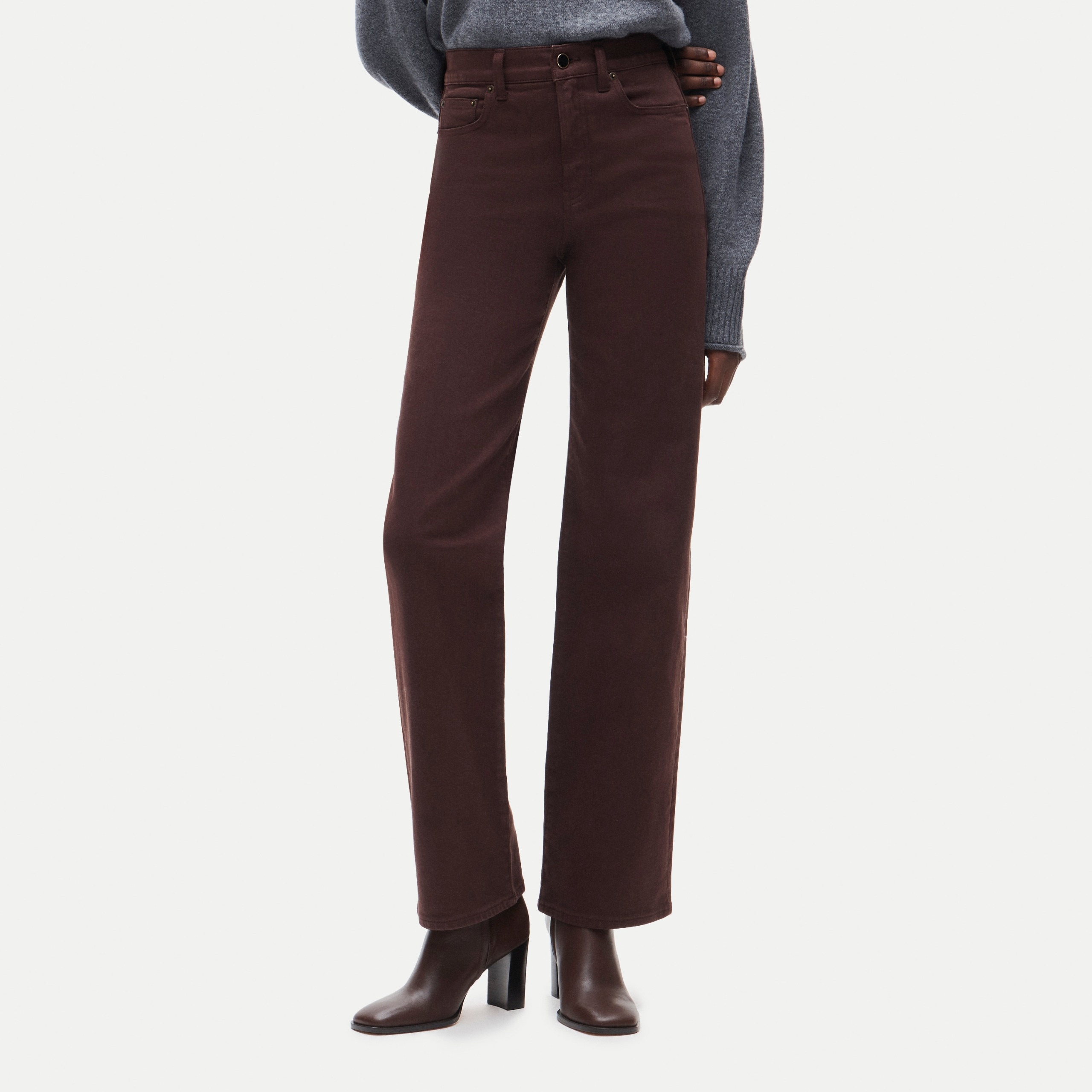 J.Crew, Full-Length Slim-Wide Jean in Garment Dye