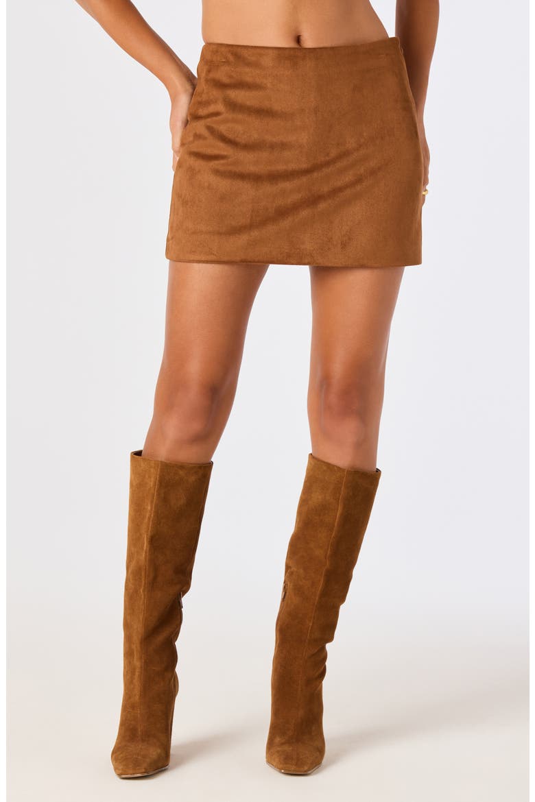 Faux Suede Miniskort