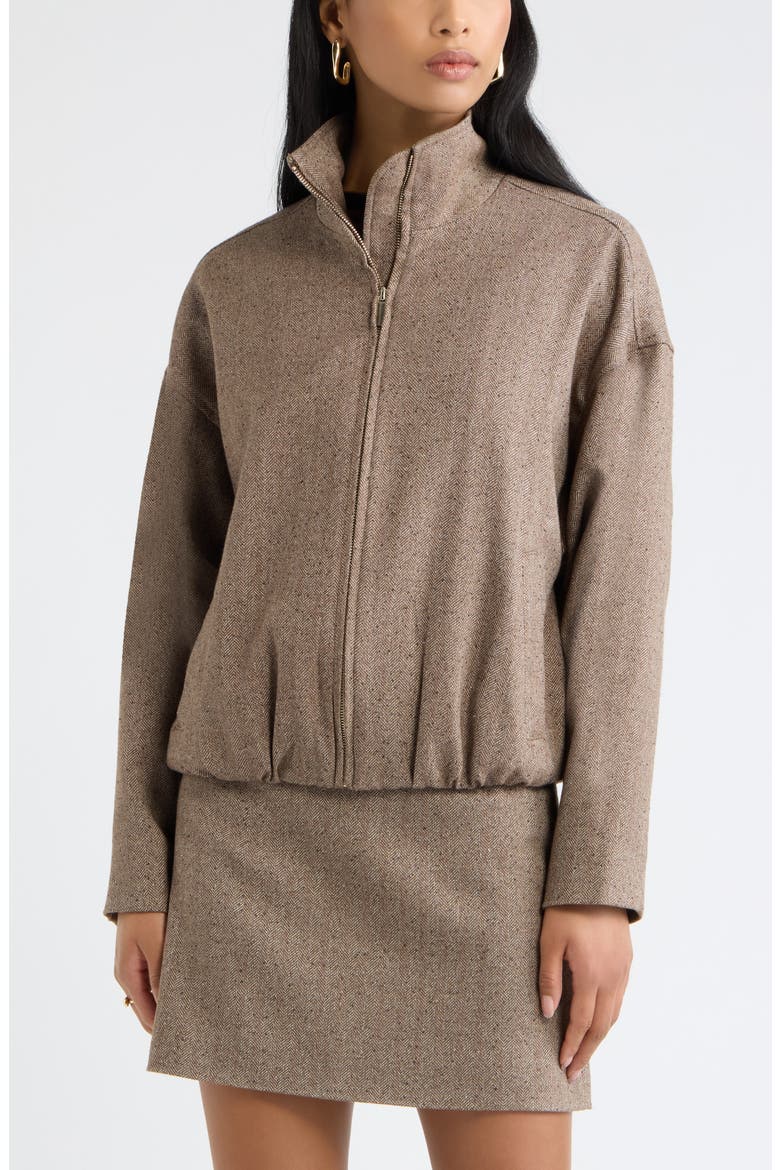 Herringbone Bomber Jacket
