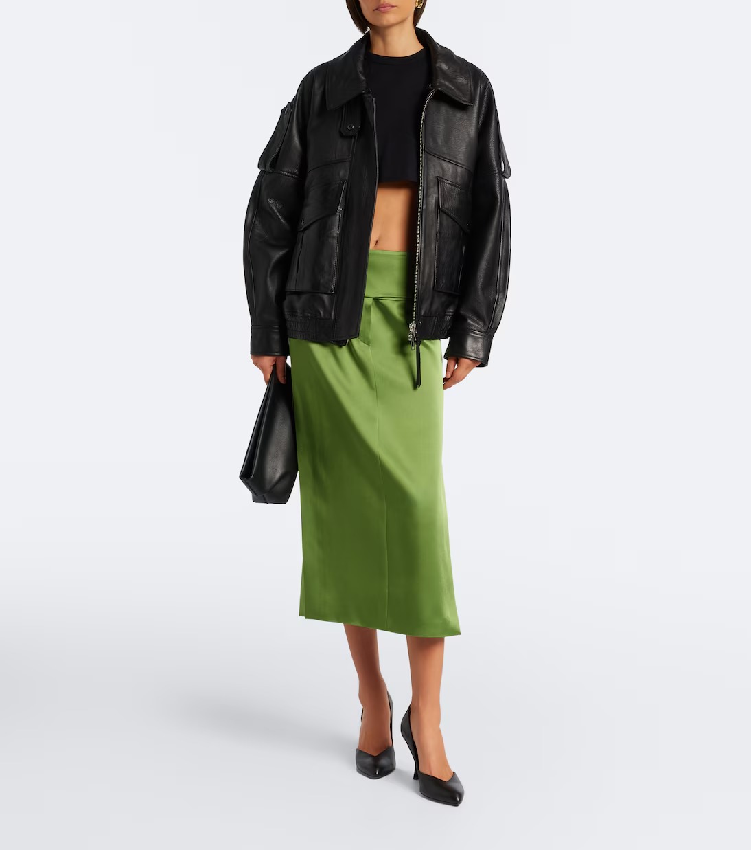 Sportmax, Satin midi skirt