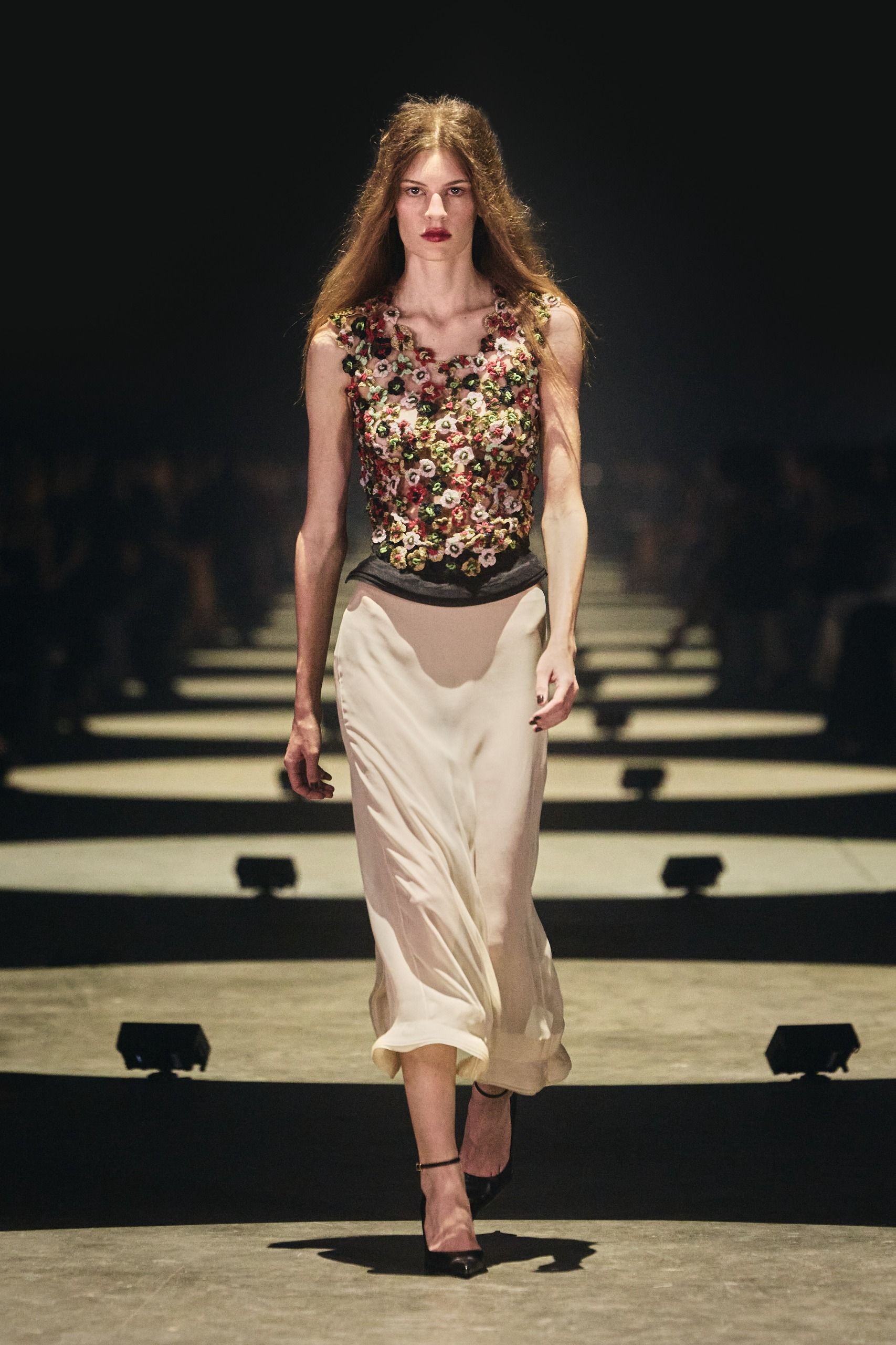 Khaite S/S 27 runway, floral lace trend