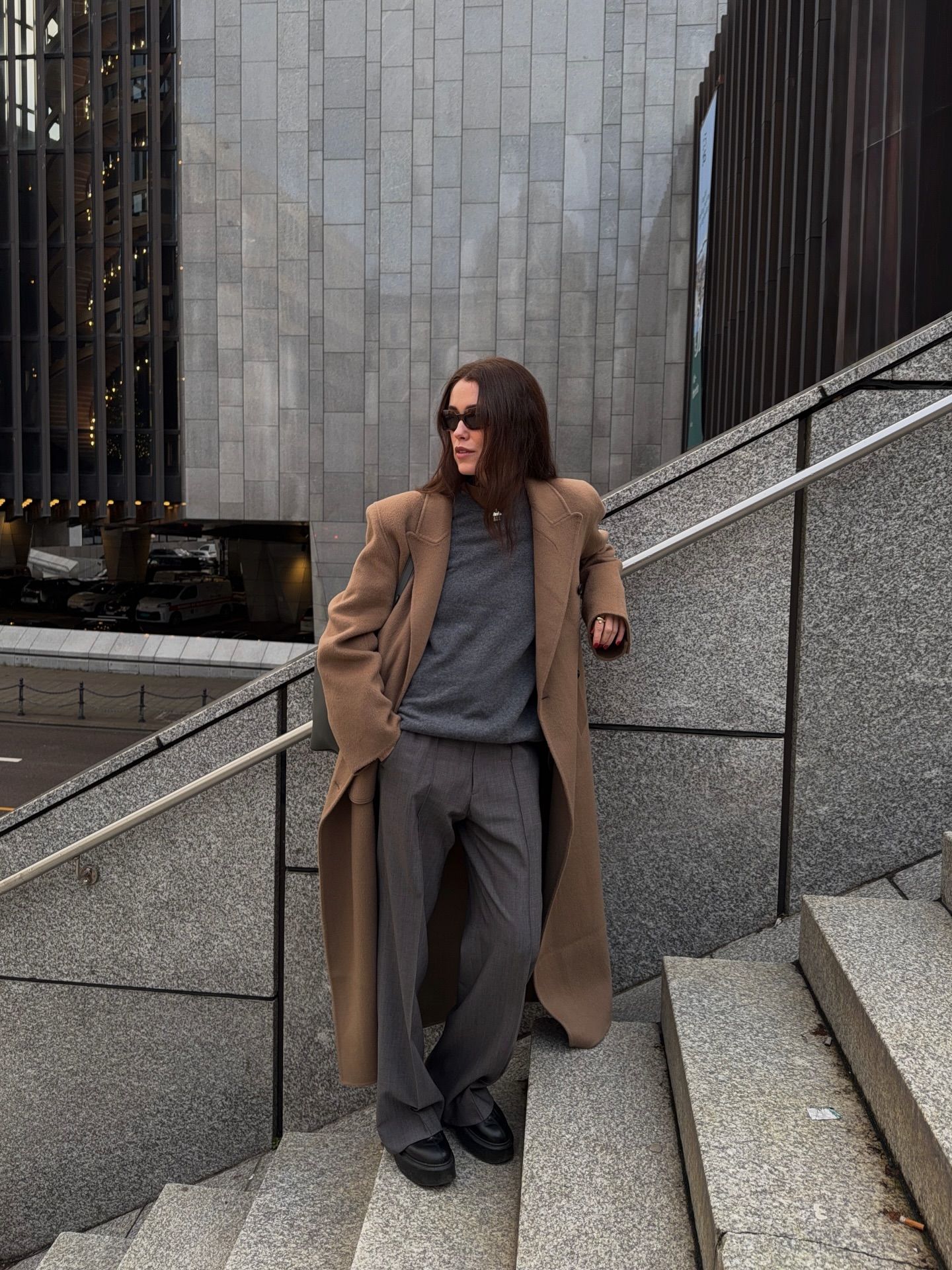 a close-up shot of @annabelrosendahl wearing a Lisa Yang jumper
