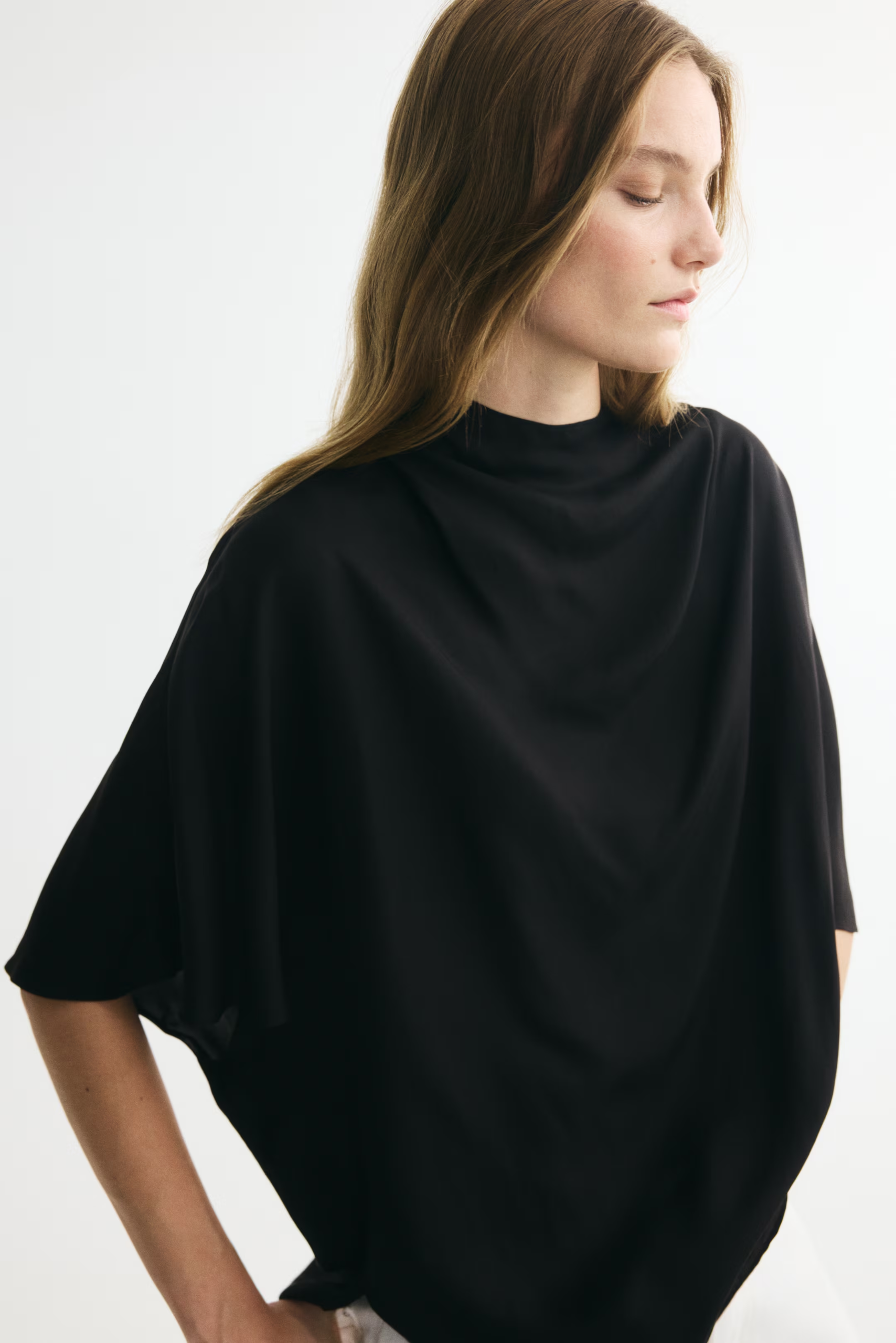 H&M, Draped satin twill blouse