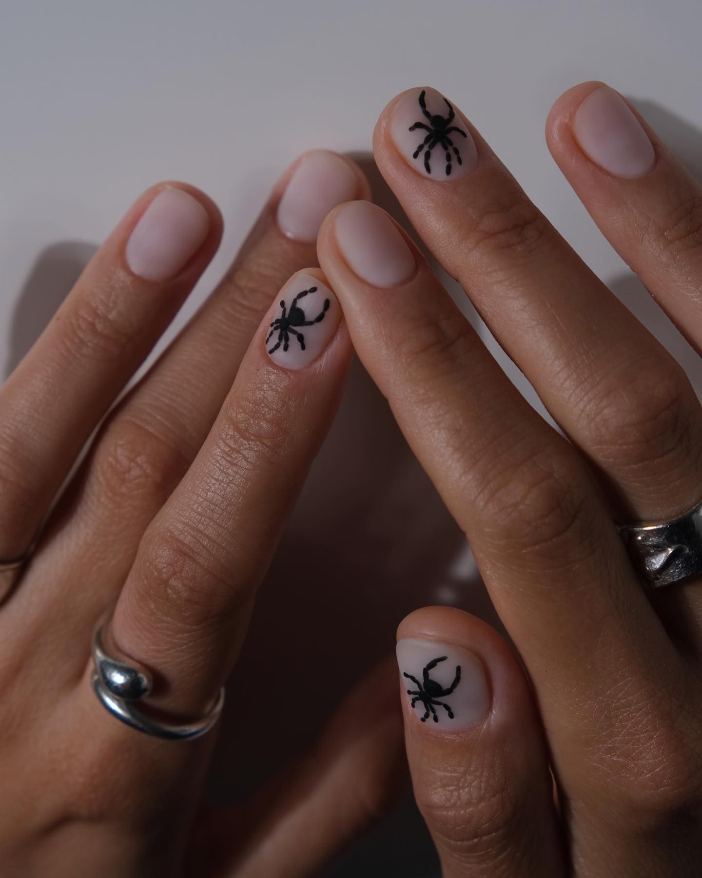 Spider nail art by @imarninails
