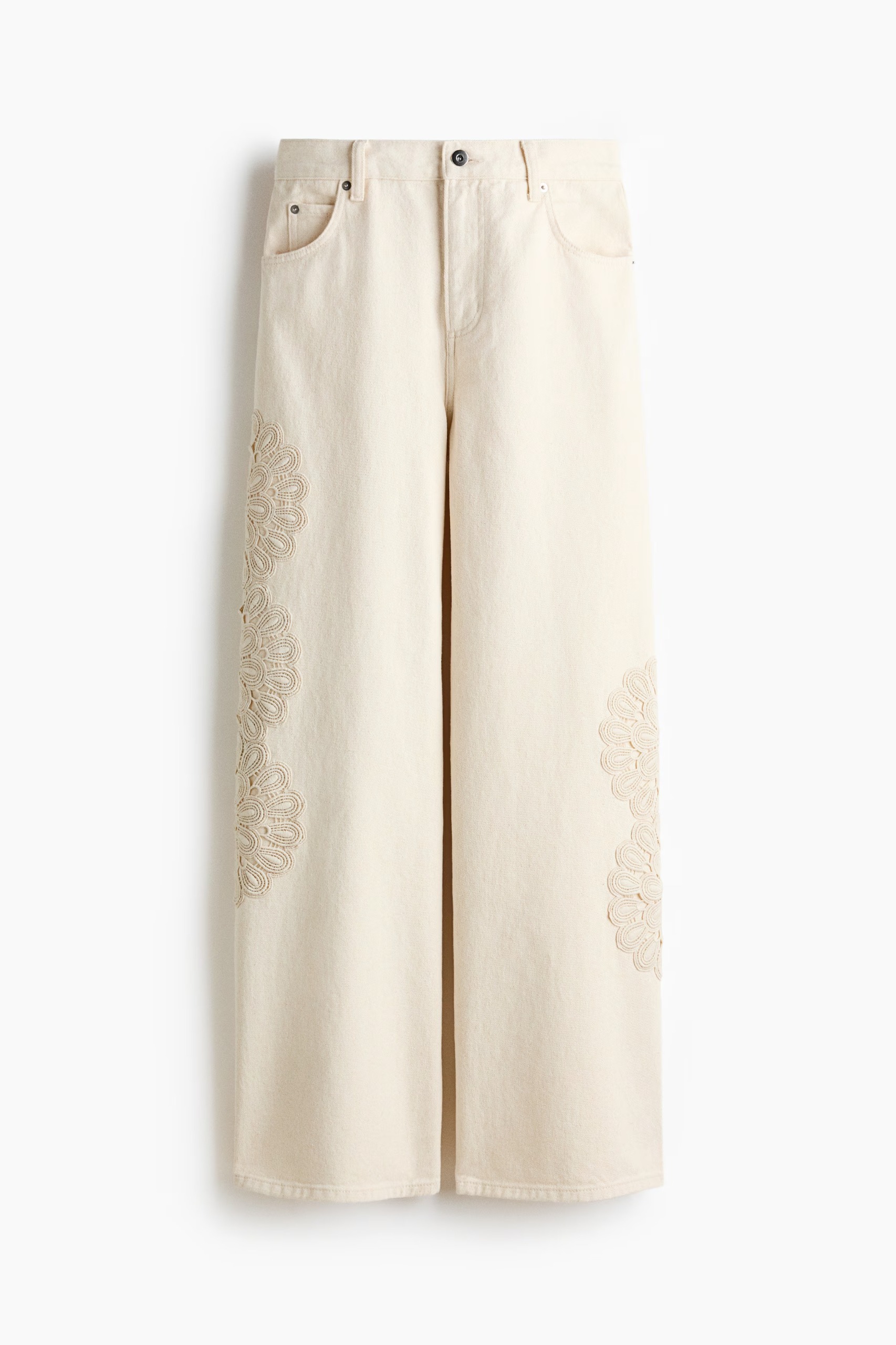 H&M, Crochet Look-Detail Jeans