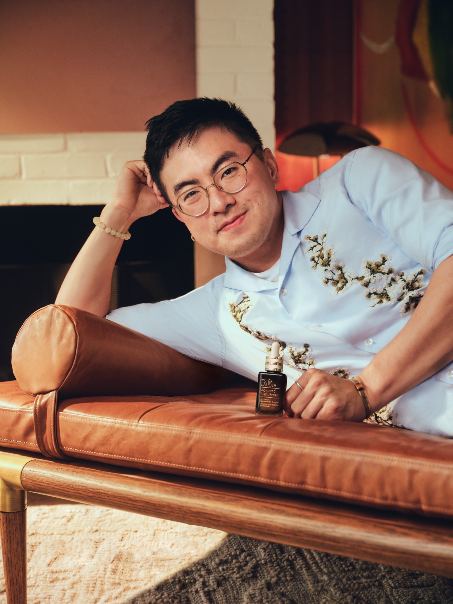 Est&eacute;e Lauder Guilty as Skin campaign image of Bowen Yang.