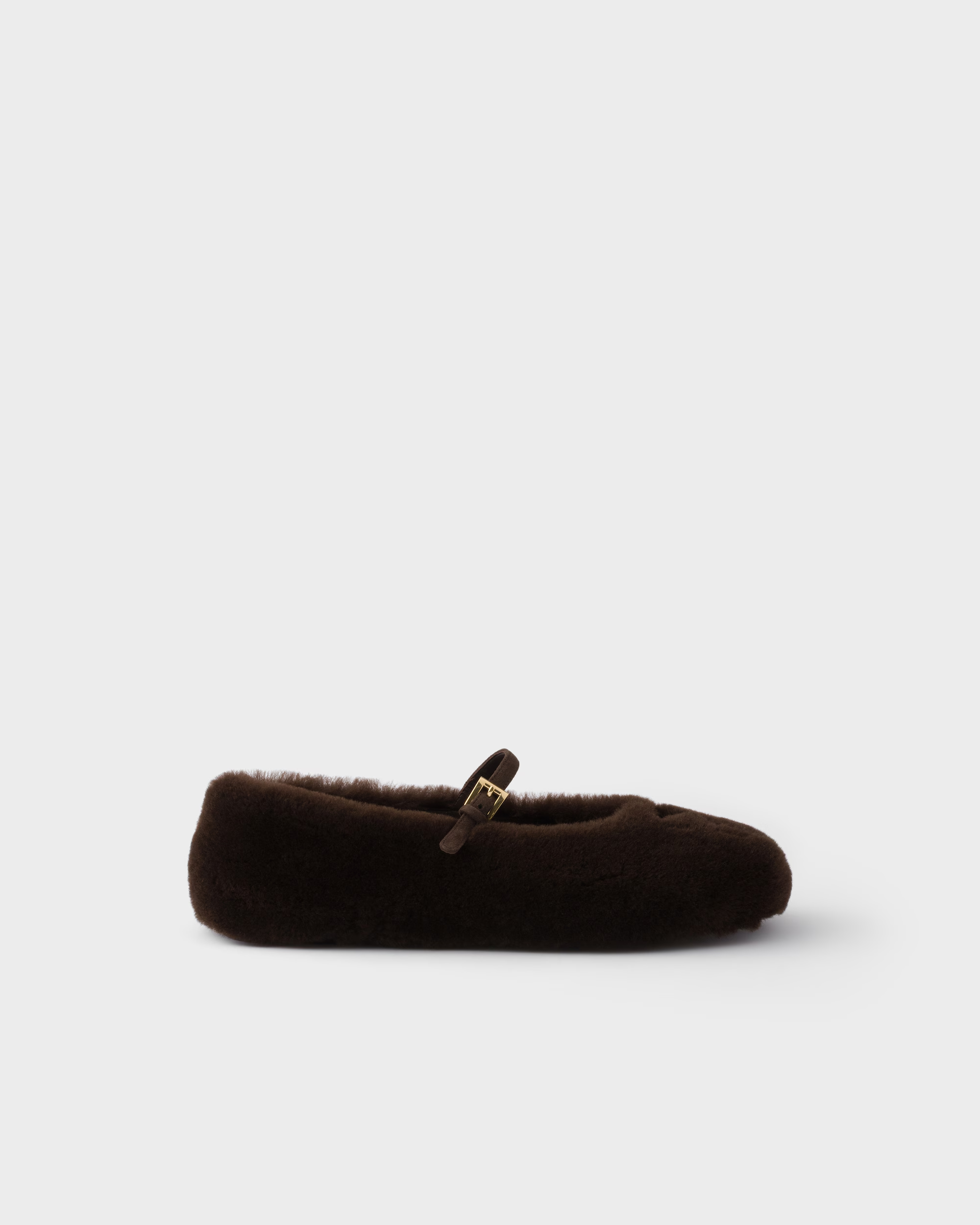 prada, Shearling ballerinas