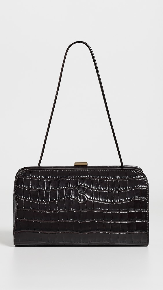 Zella Covered Frame Clutch - Ebony