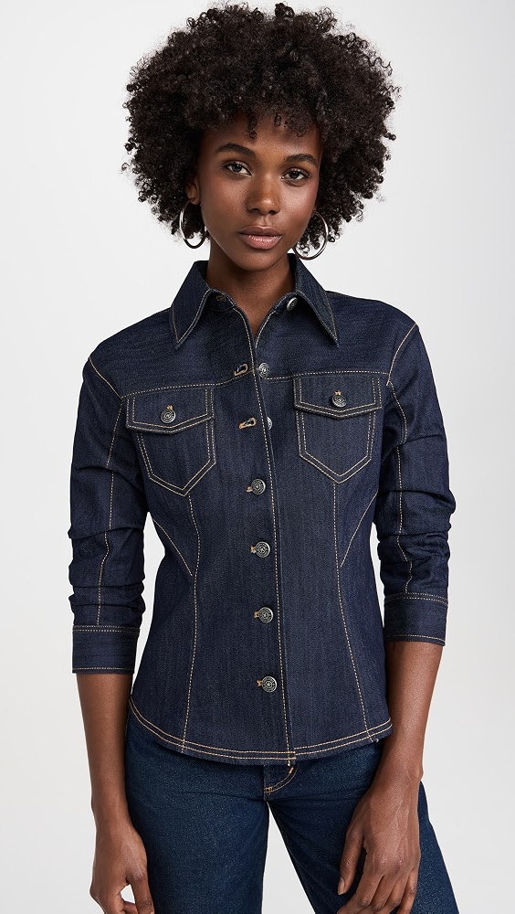 Denim Scrunched Canyon Jacket - Indigo