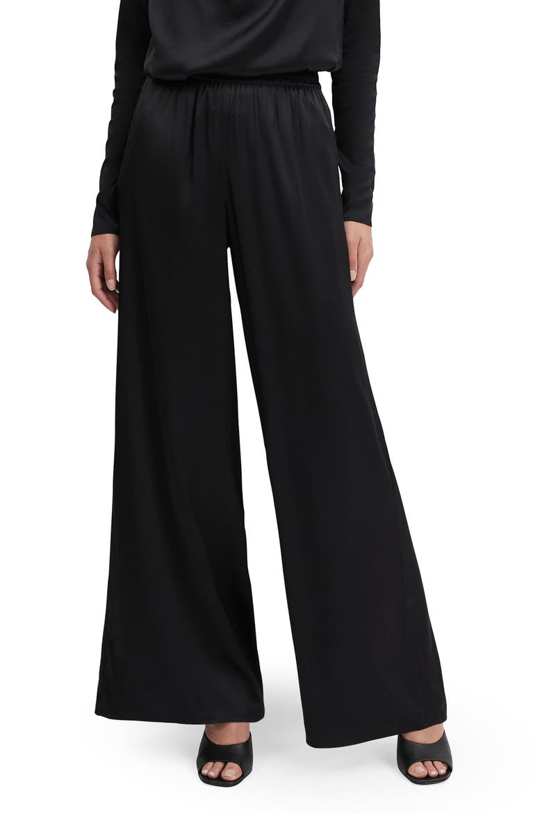 Tribeca Wide Leg Satin Pants