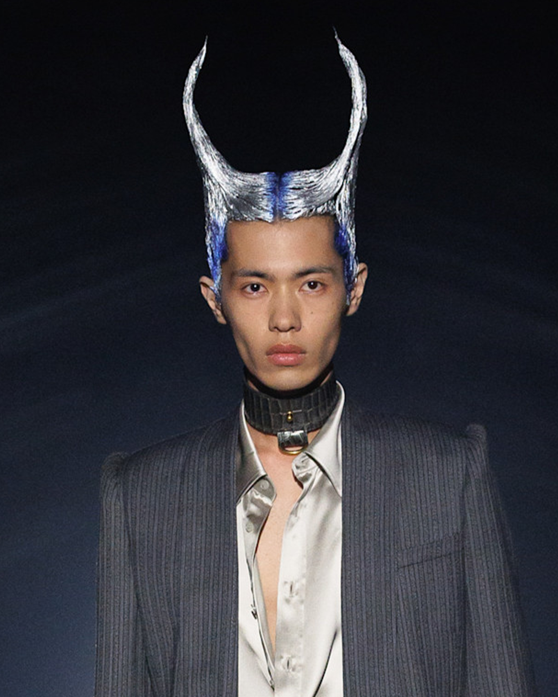 Photo of model walking in the Alexander McQueen Spring Summer 2027 show.
