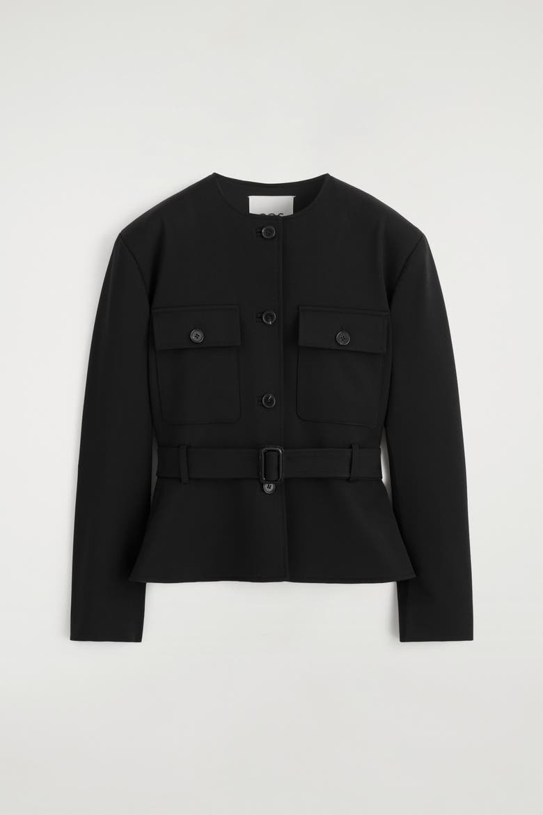 Belted Peplum Jacket