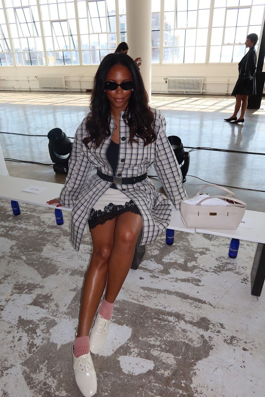 Sierra Mayhew attending New York Fashion Week.