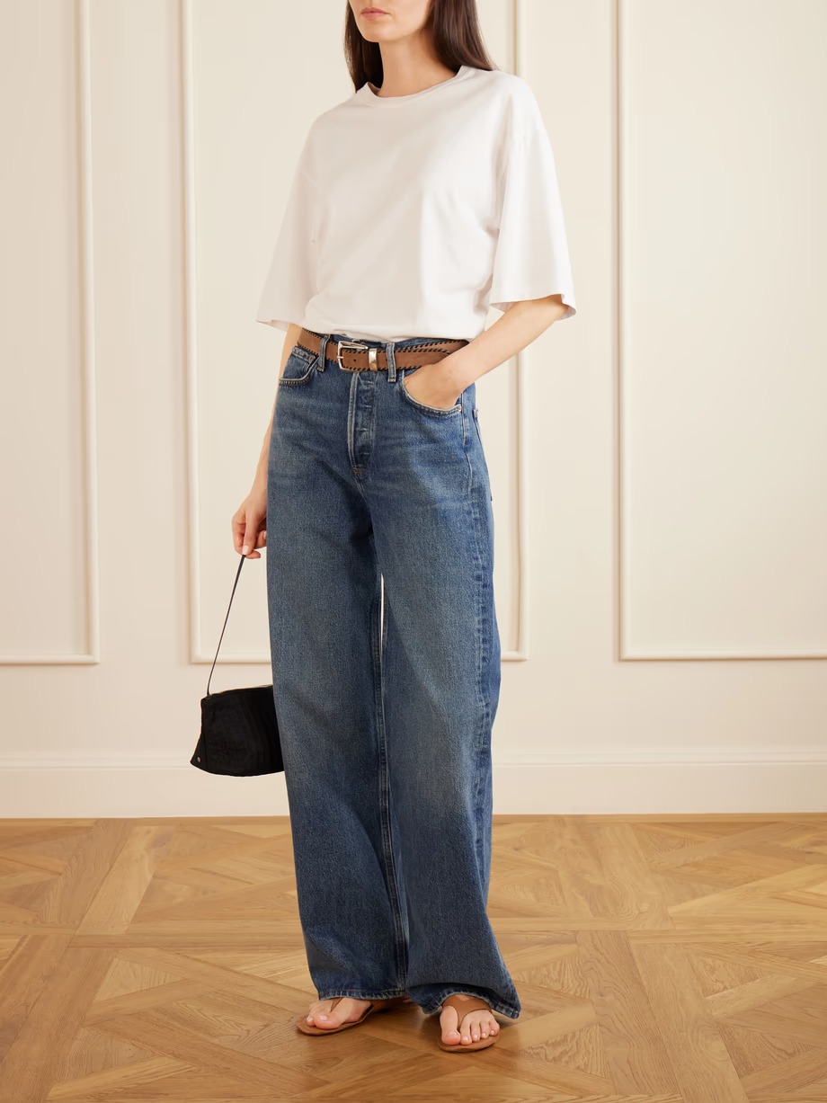 Agolde, Ren Long High-Rise Wide-Leg Jeans