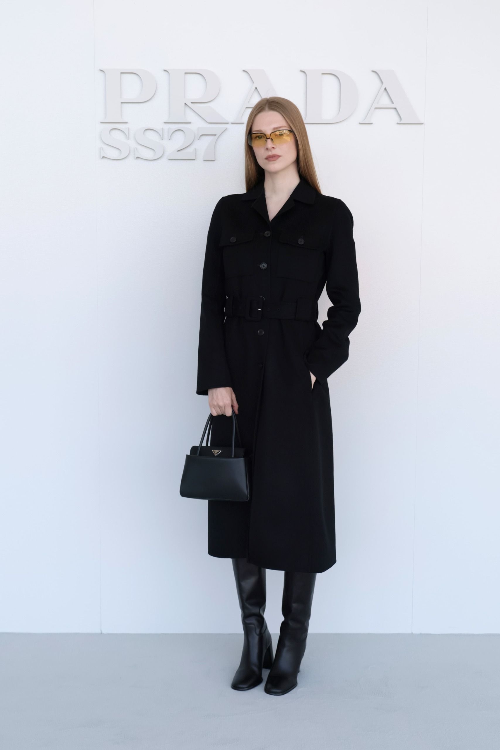 Hunter Schafer at the S/S 27 Prada show.