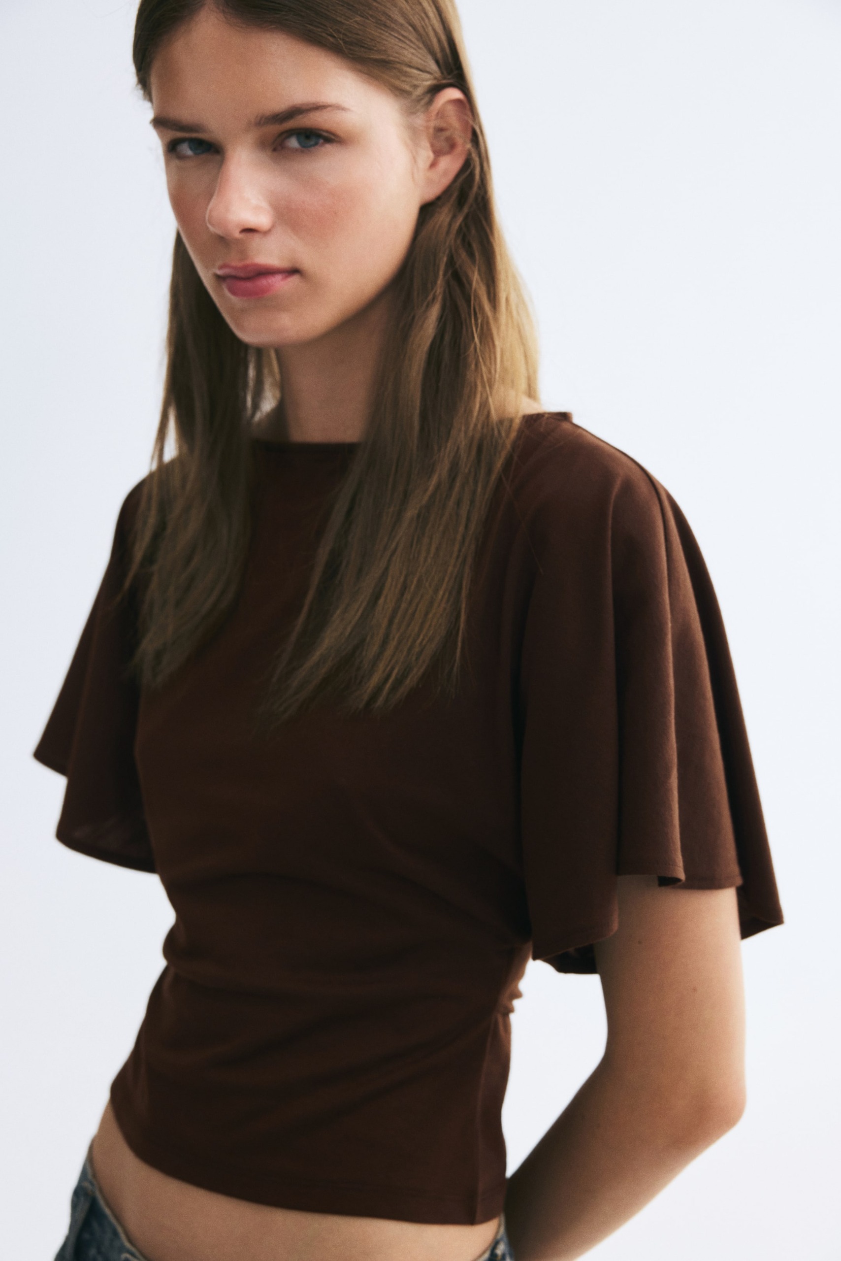 Tie-Back Boat-Neck Top