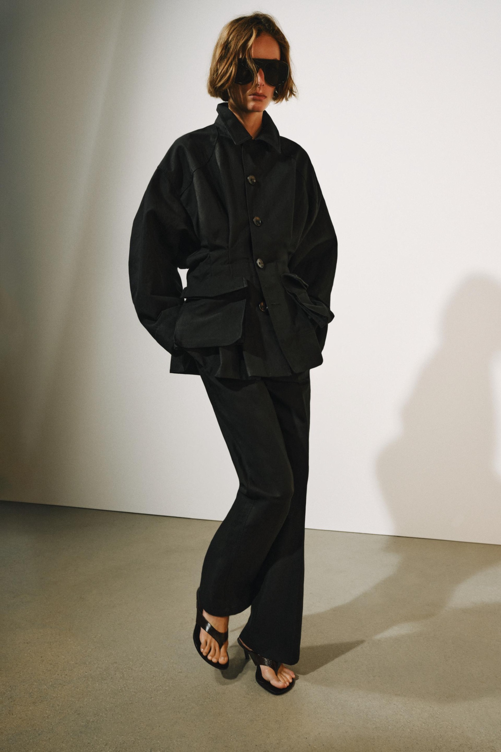 Zw Collection Pocket Jacket - Black - Xs