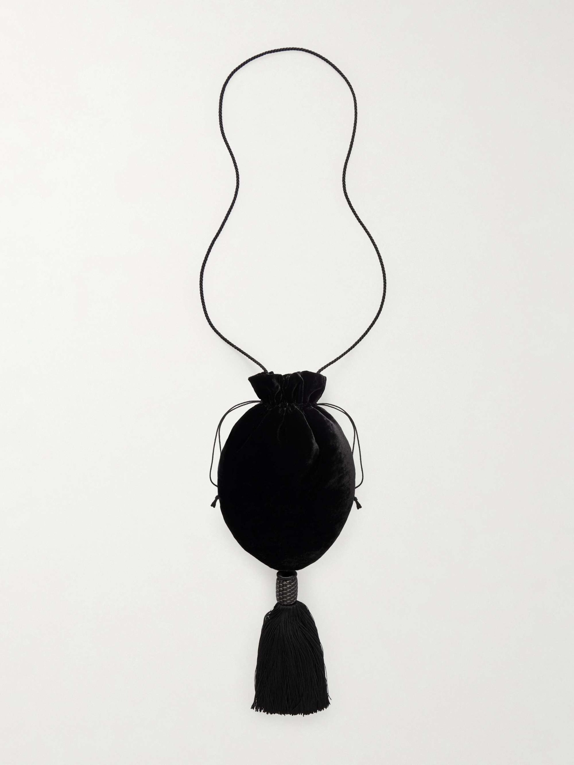 Lee Tasseled Velvet Shoulder Bag