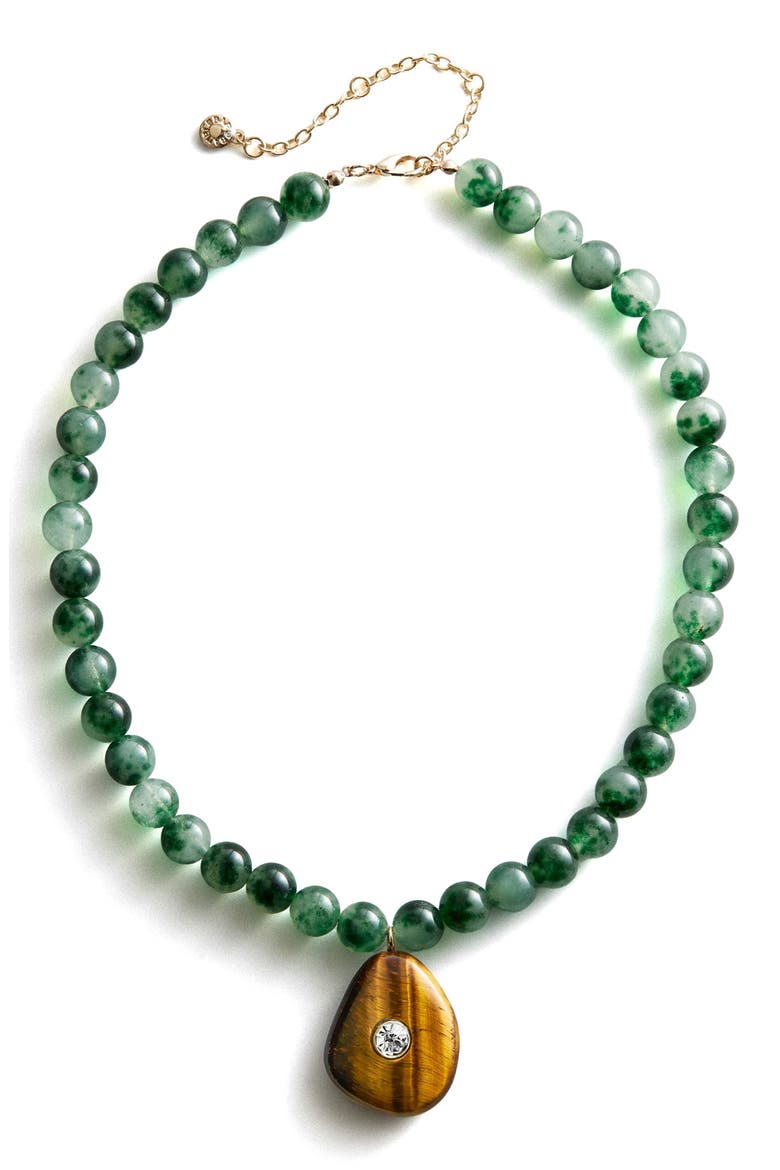 Jamie Semi-Precious Beaded Pendant Necklace