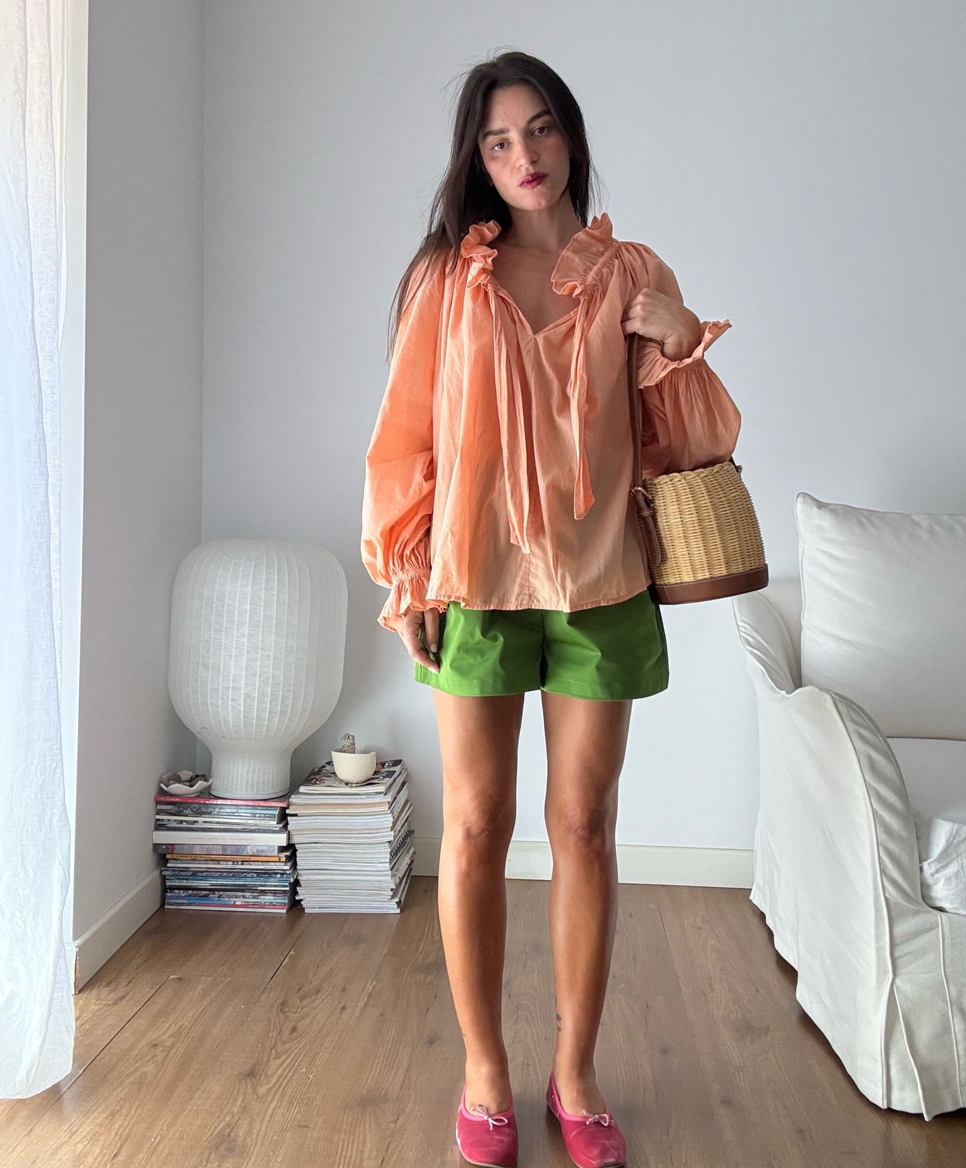 An image of a woman wearing voluminous shorts trend 2026
