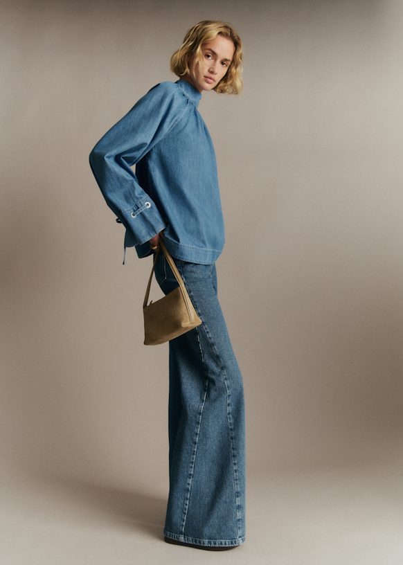 Cleon Large Pants - Denim Blue - Organic Cotton - Organic Textile - S&eacute;zane