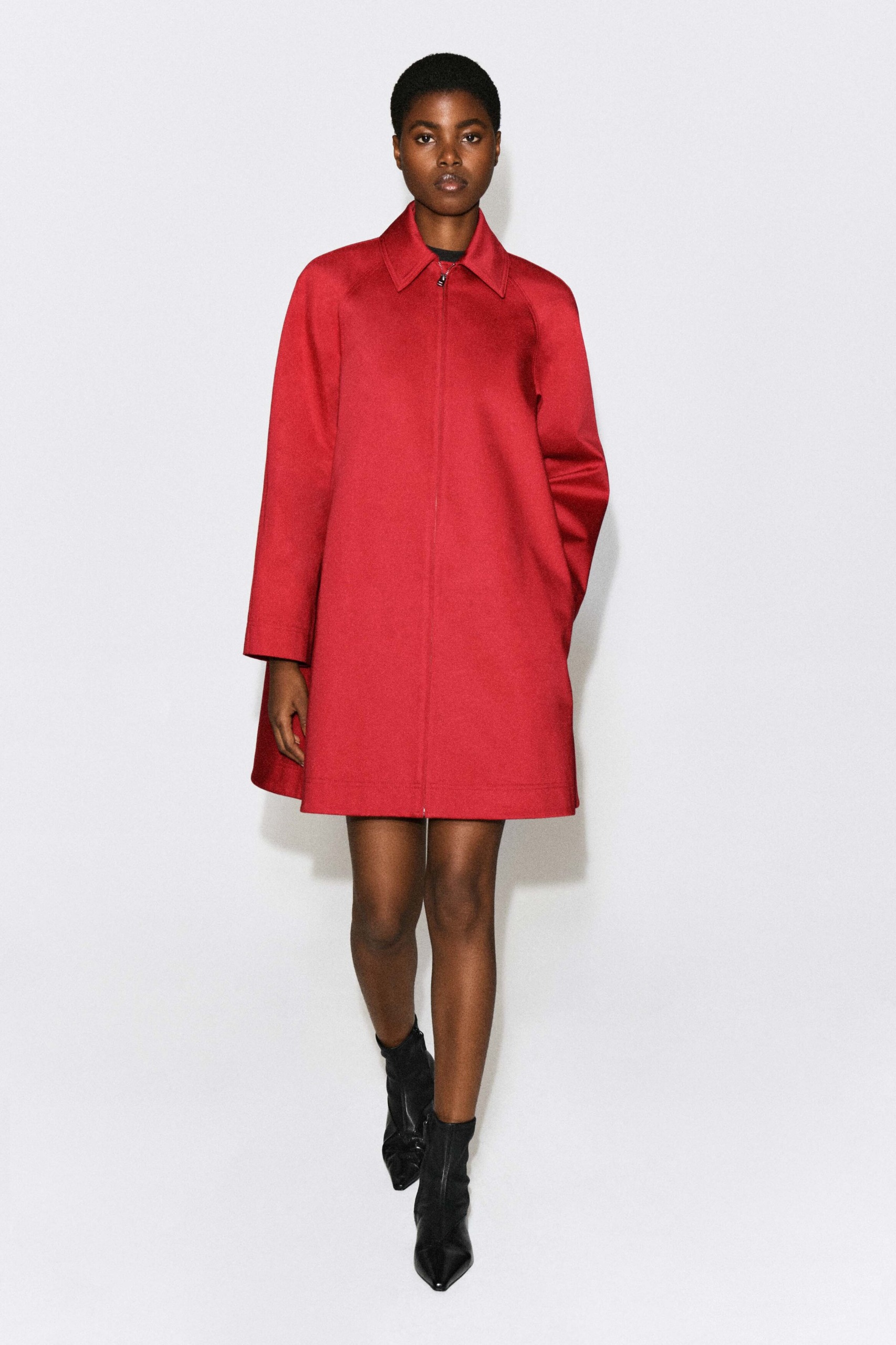 Sculptural Cotton Swing Coat