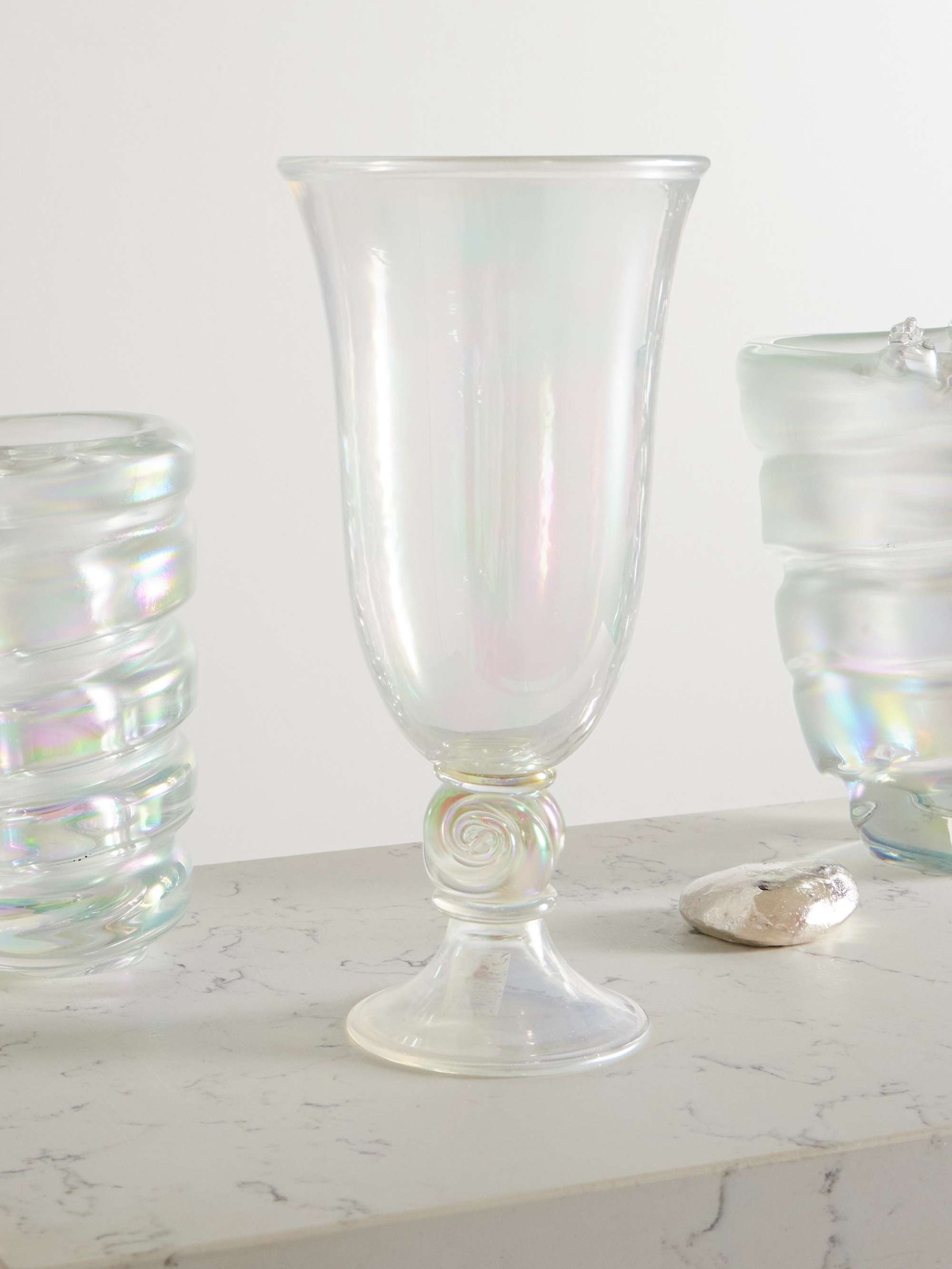Petit Escargot Iridescent Murano Glass Vase