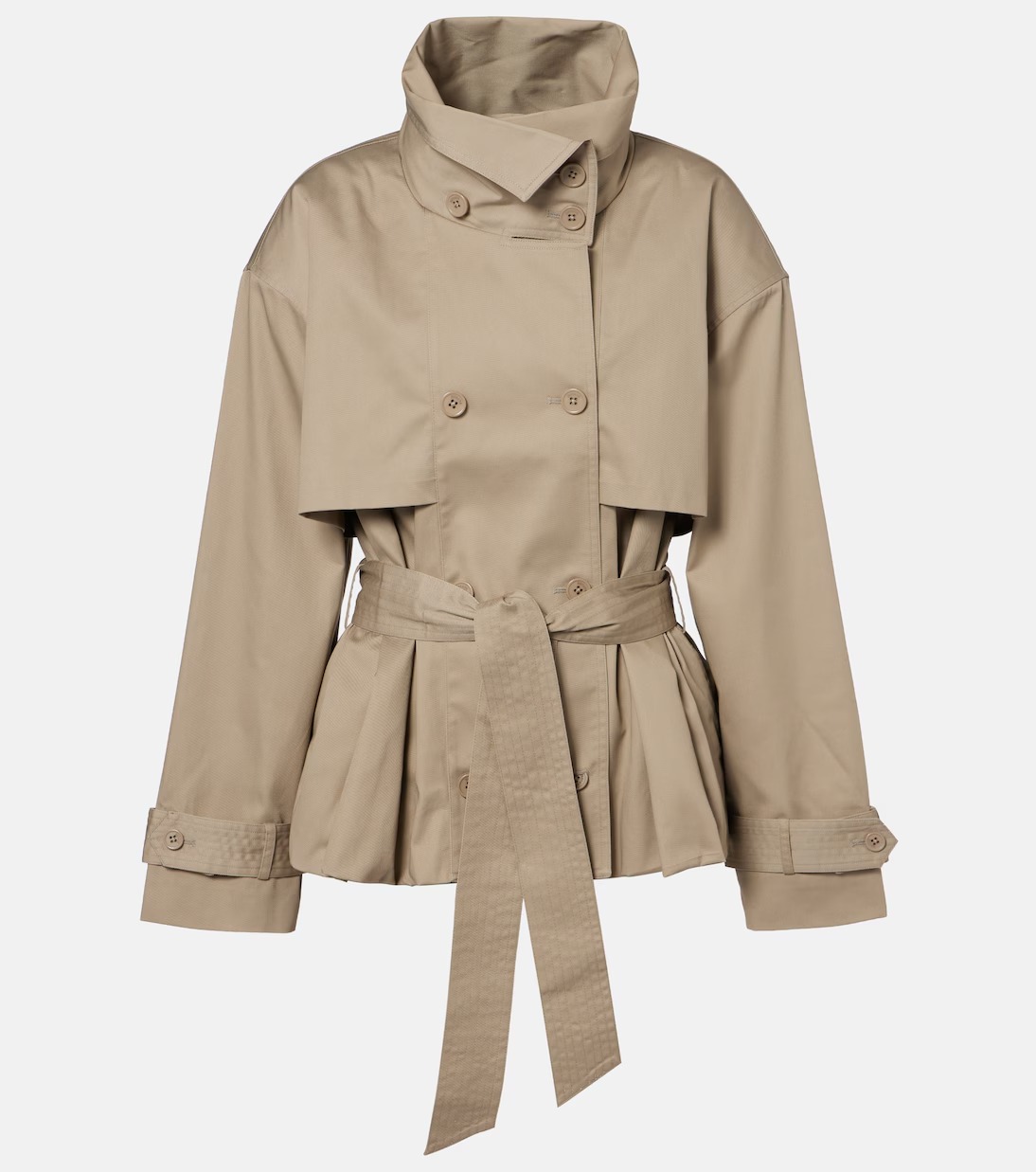 Rotate , Belted double-breasted trench coat