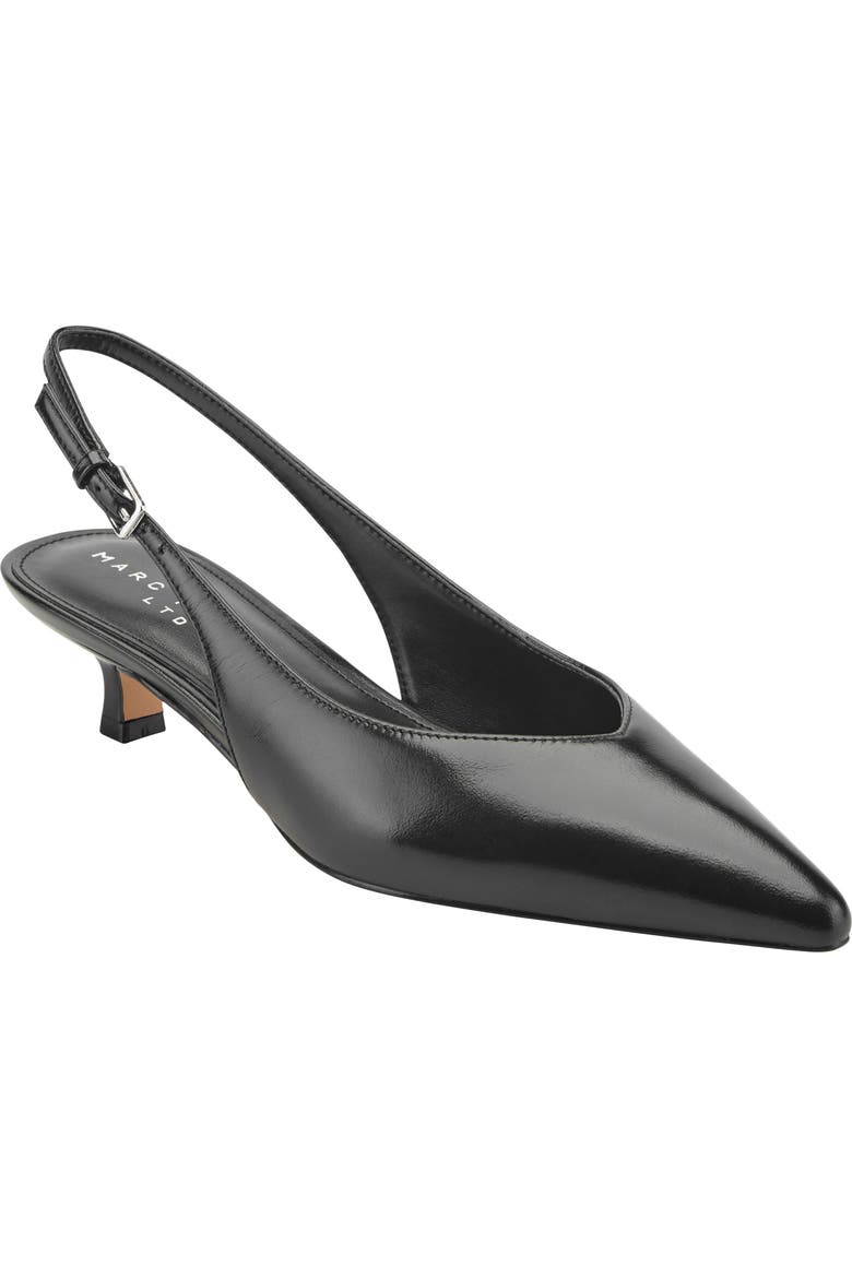 Luciey Slingback Pointed Toe Kitten Heel Pump