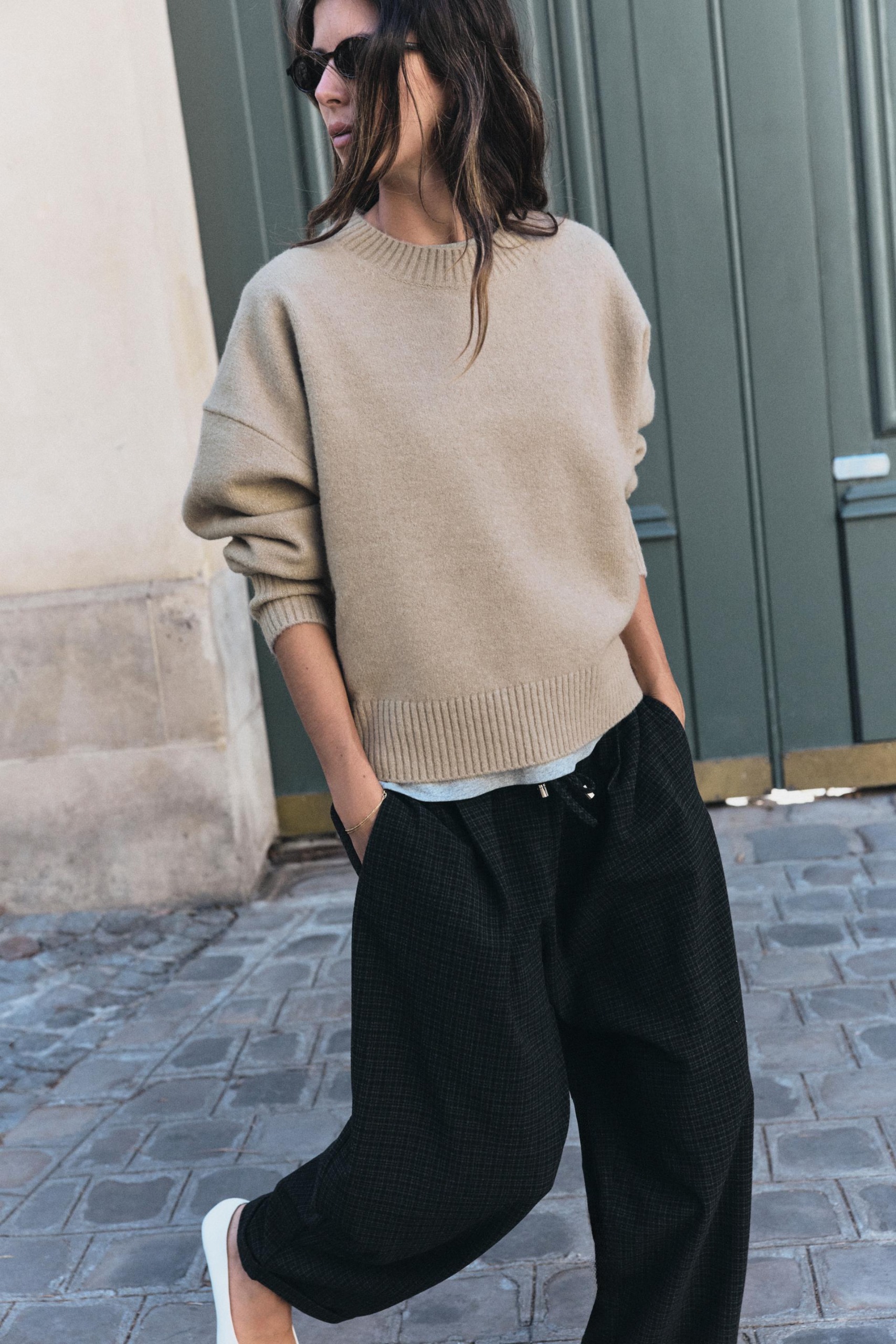 Soft Knit Jumper - Taupe Grey - Xs