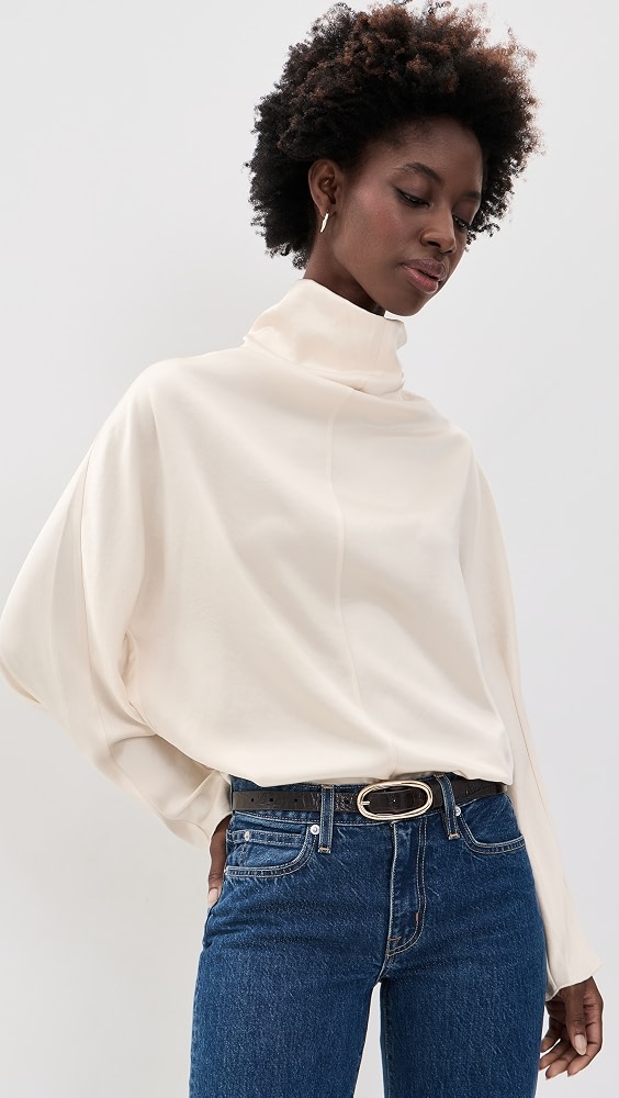 Ilaria Draped Top - Cream