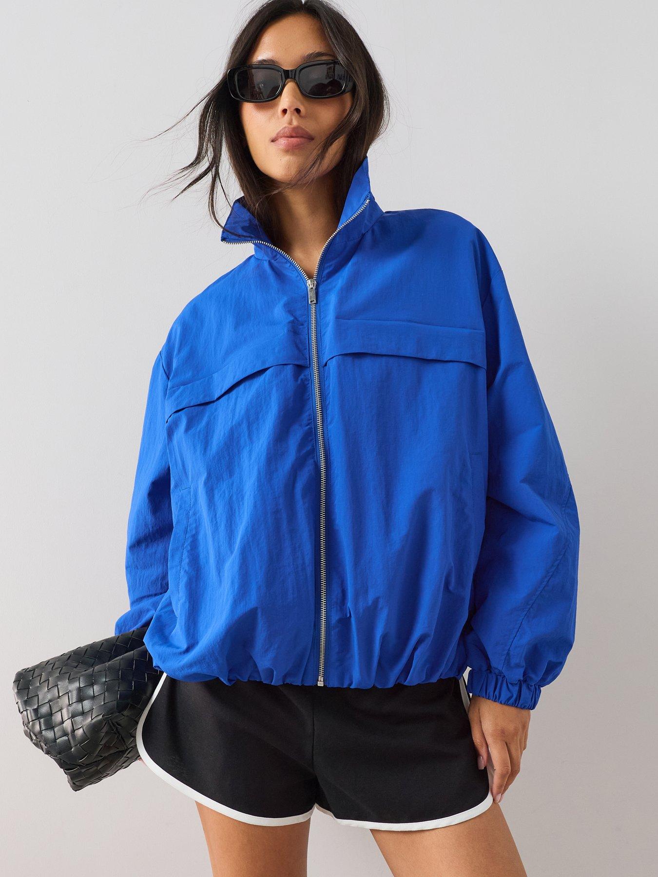 Technical Bubble Hem Jacket - Blue - 8