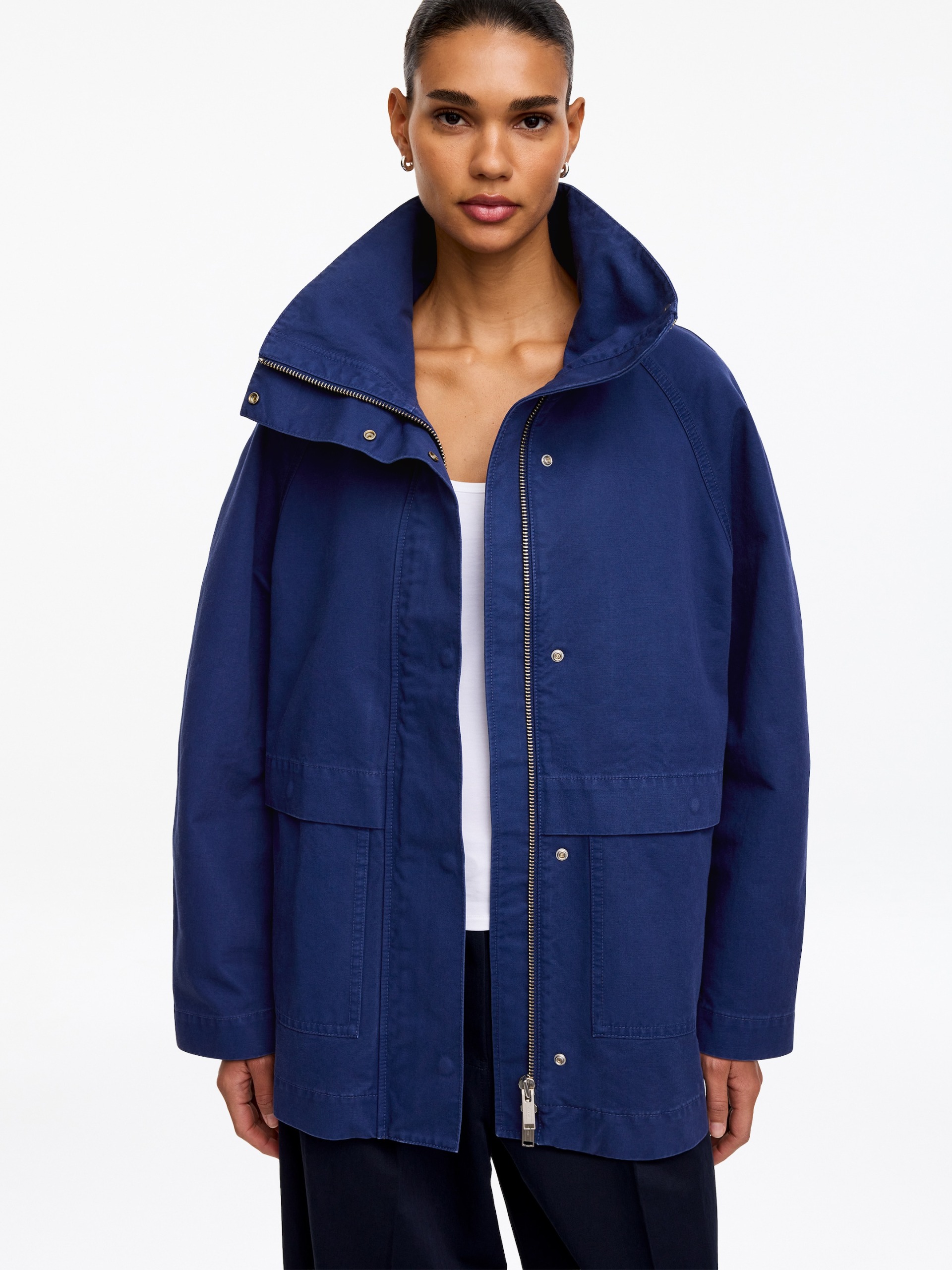 Cotton Workwear Jacket &ndash; Dark Blue &ndash; Arket Gb