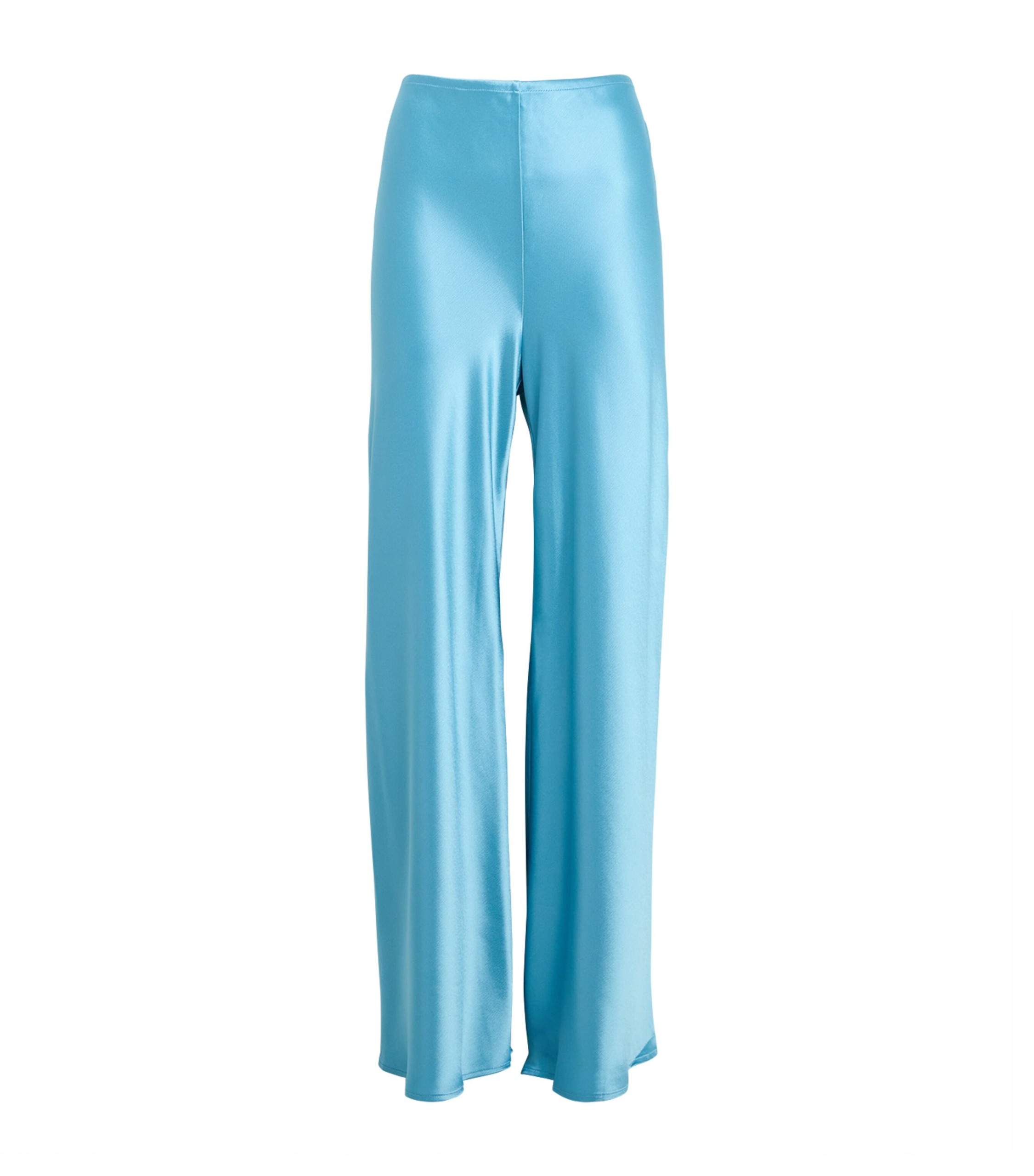 Leset Satin Barb Wide-Leg Trousers