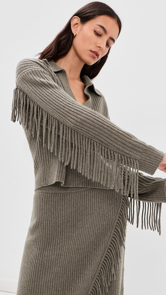 Natalia Collared Sweater - Mushroom Melange