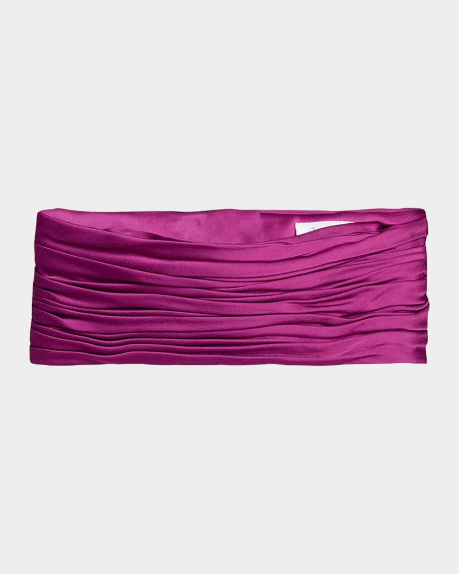 Ruched Satin Cummerbund Waistband