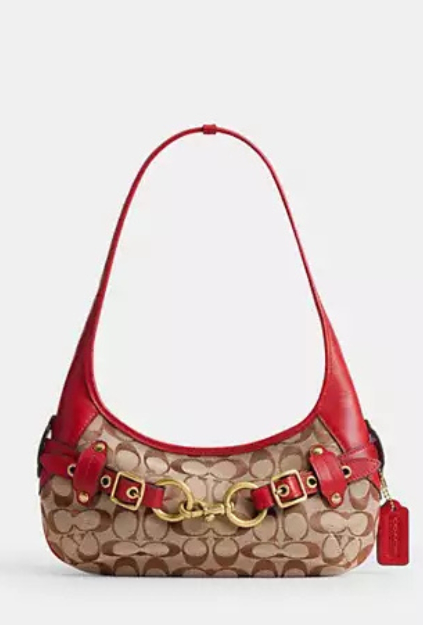 Belted Ergo Shoulder Bag 26 in Signature Jacquard