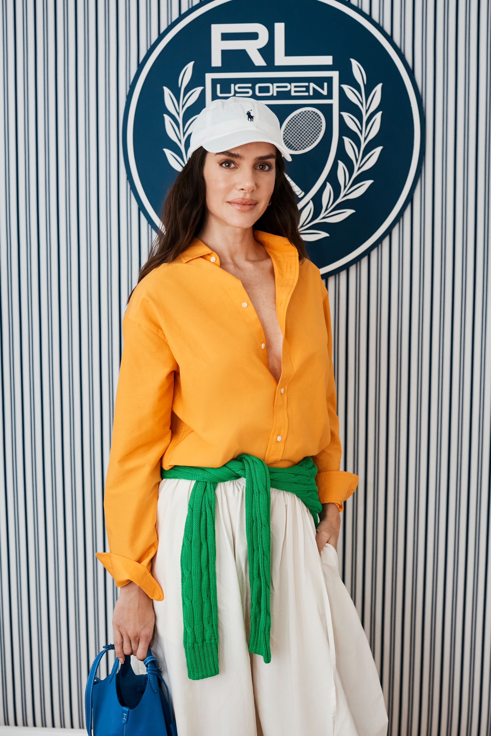 US Open outfit with a Polo Ralph Lauren baseball hat
