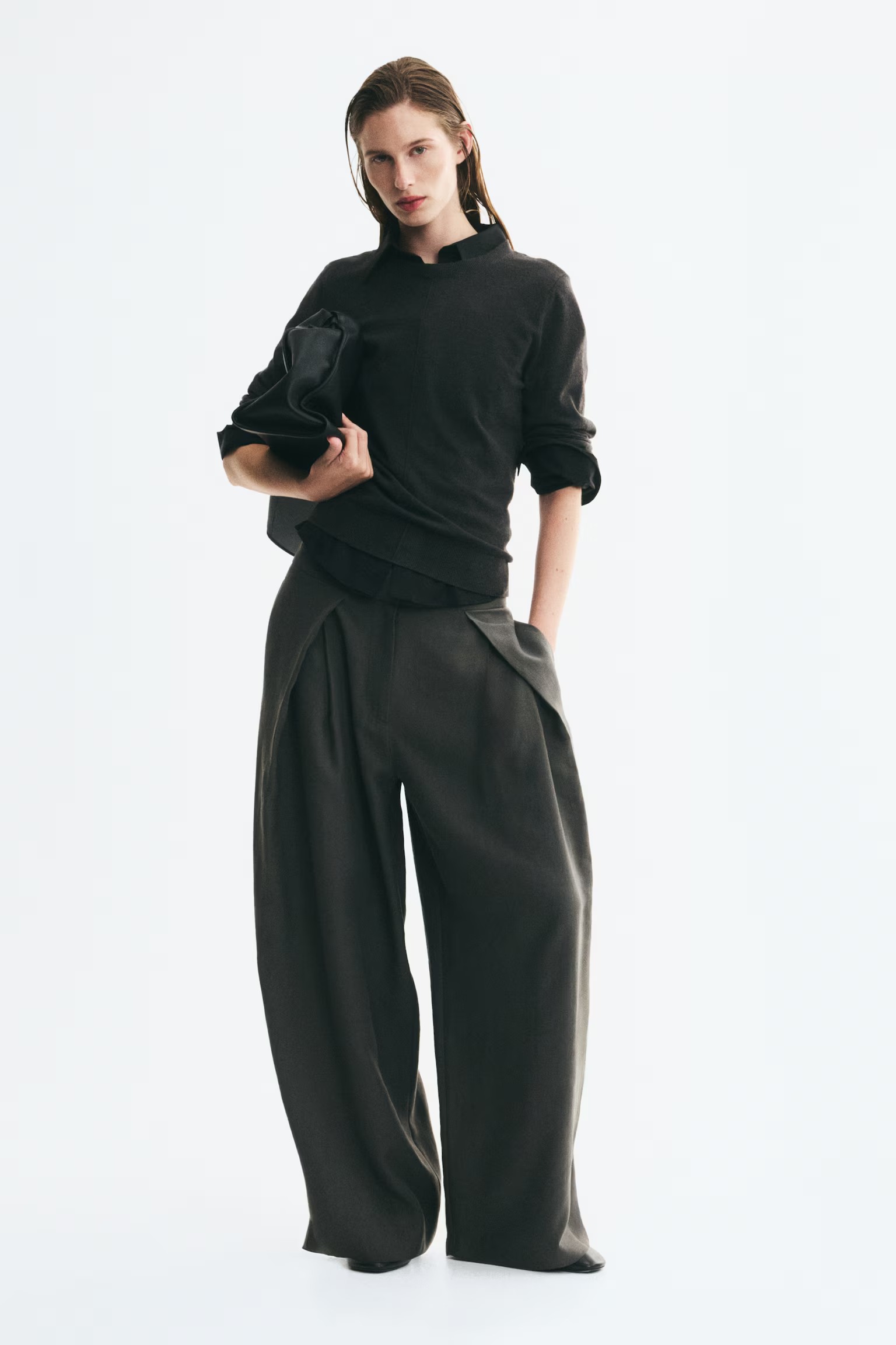 H&M, Wrap-Detail Barrel Trousers