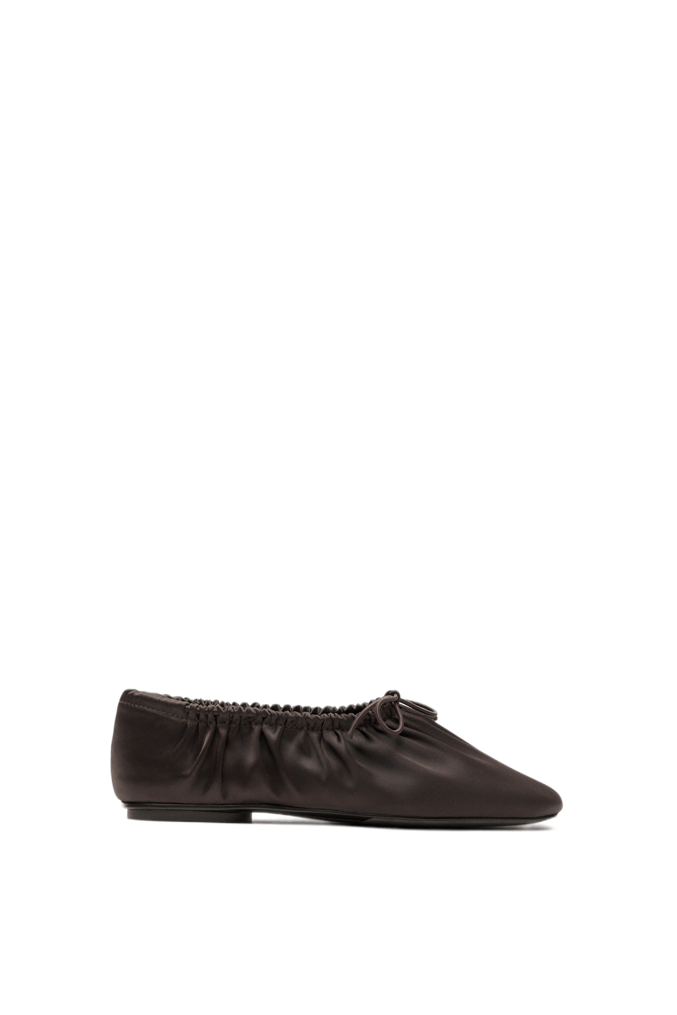 Ruched Bow Ballet Flats
