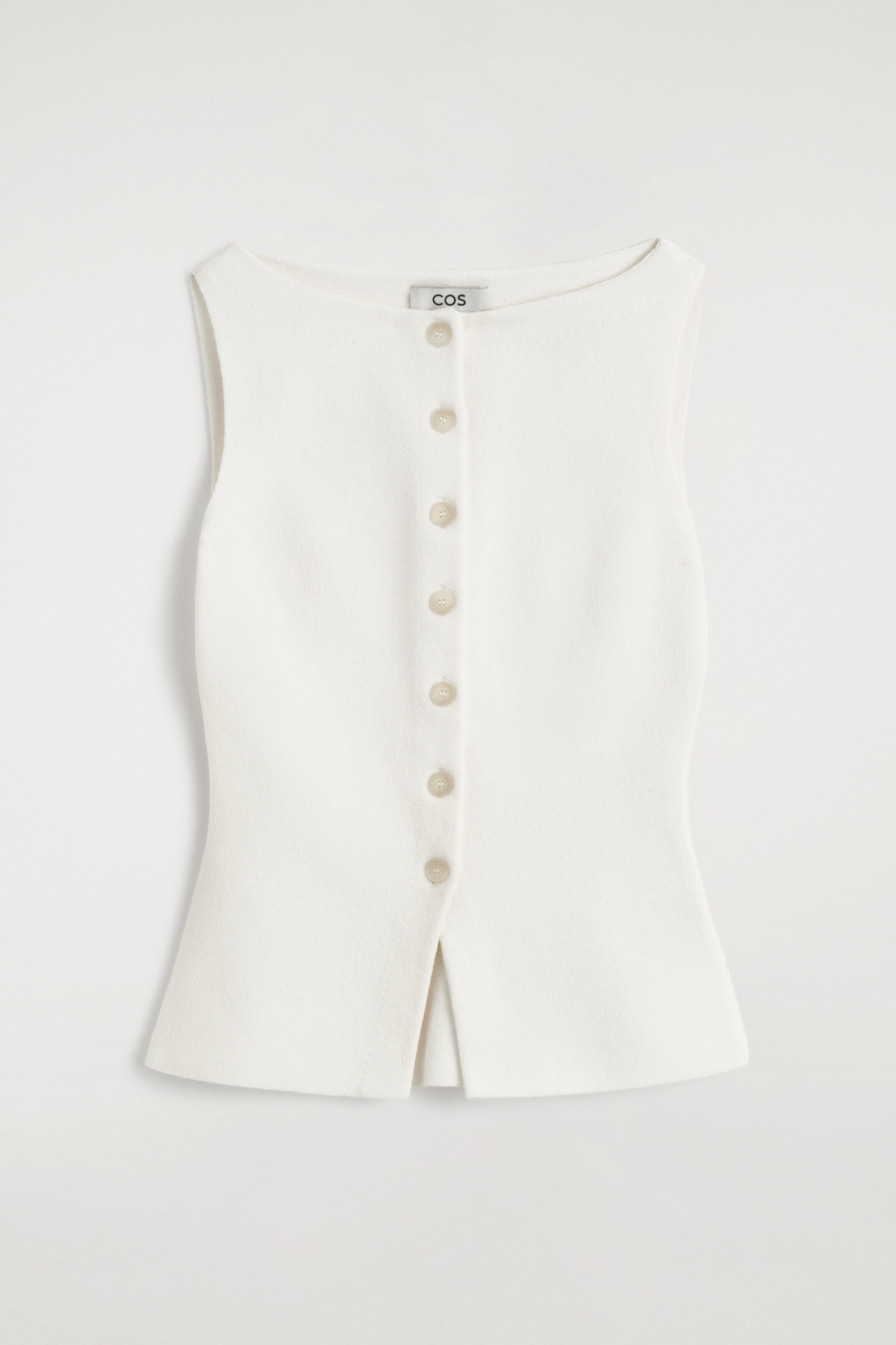 Cotton-Blend Crepe Vest