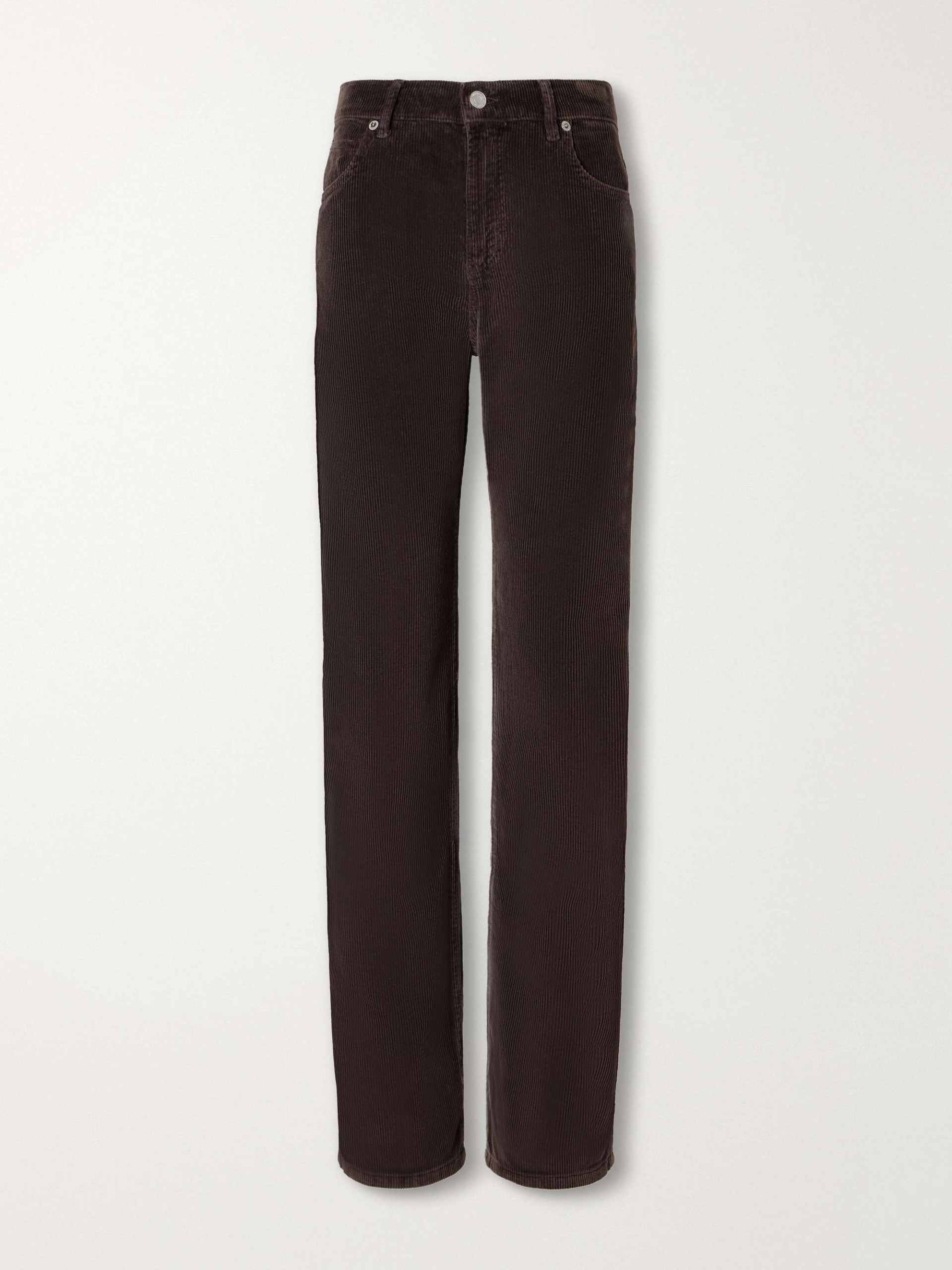 Weekender Organic Cotton-Corduroy Mid-Rise Wide-Leg Jeans