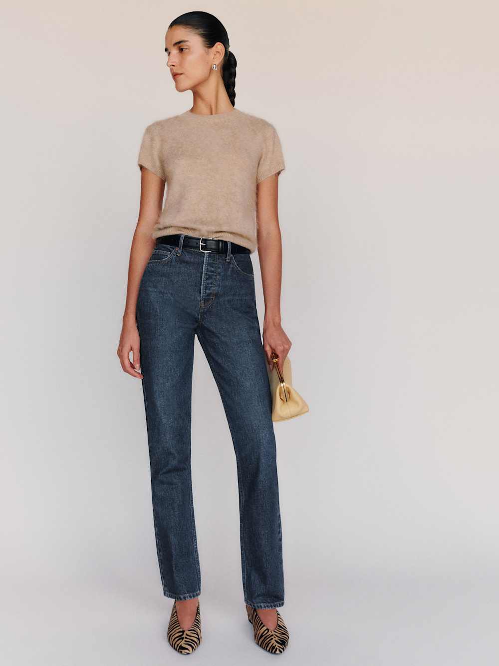 Cynthia High Rise Straight Long Jeans
