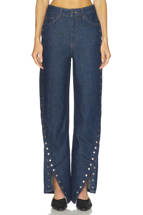 Buttoned Wide Leg