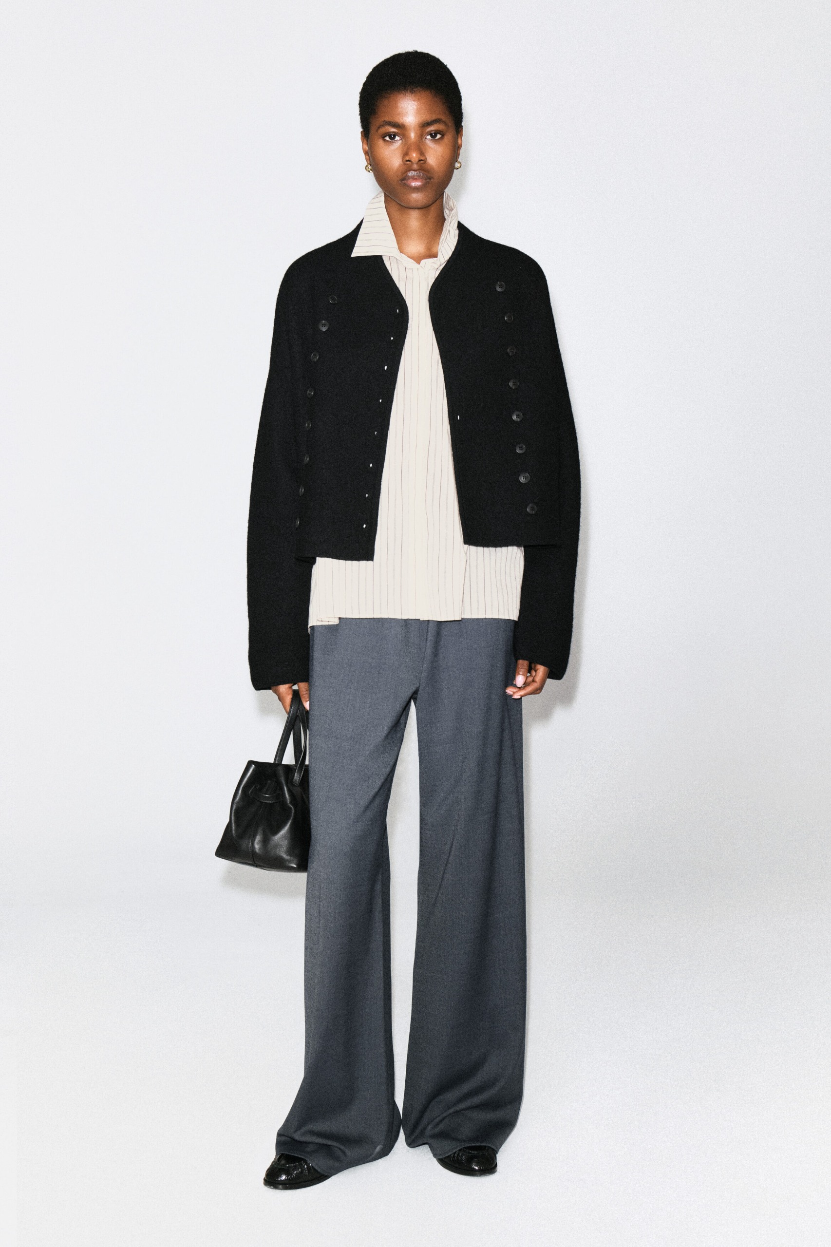 Wool-Blend Wide-Leg Pants