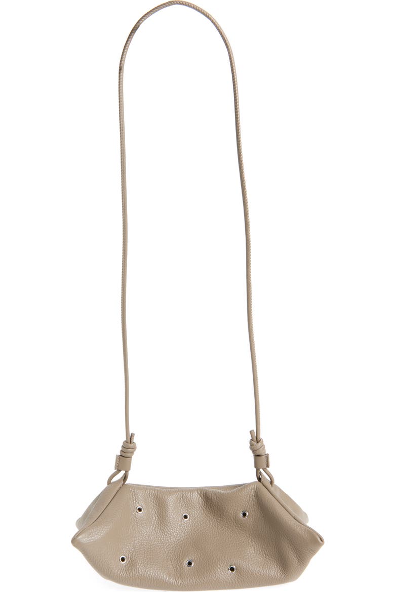 Mini Origami Snakeskin Embossed Leather East/west Crossbody Bag