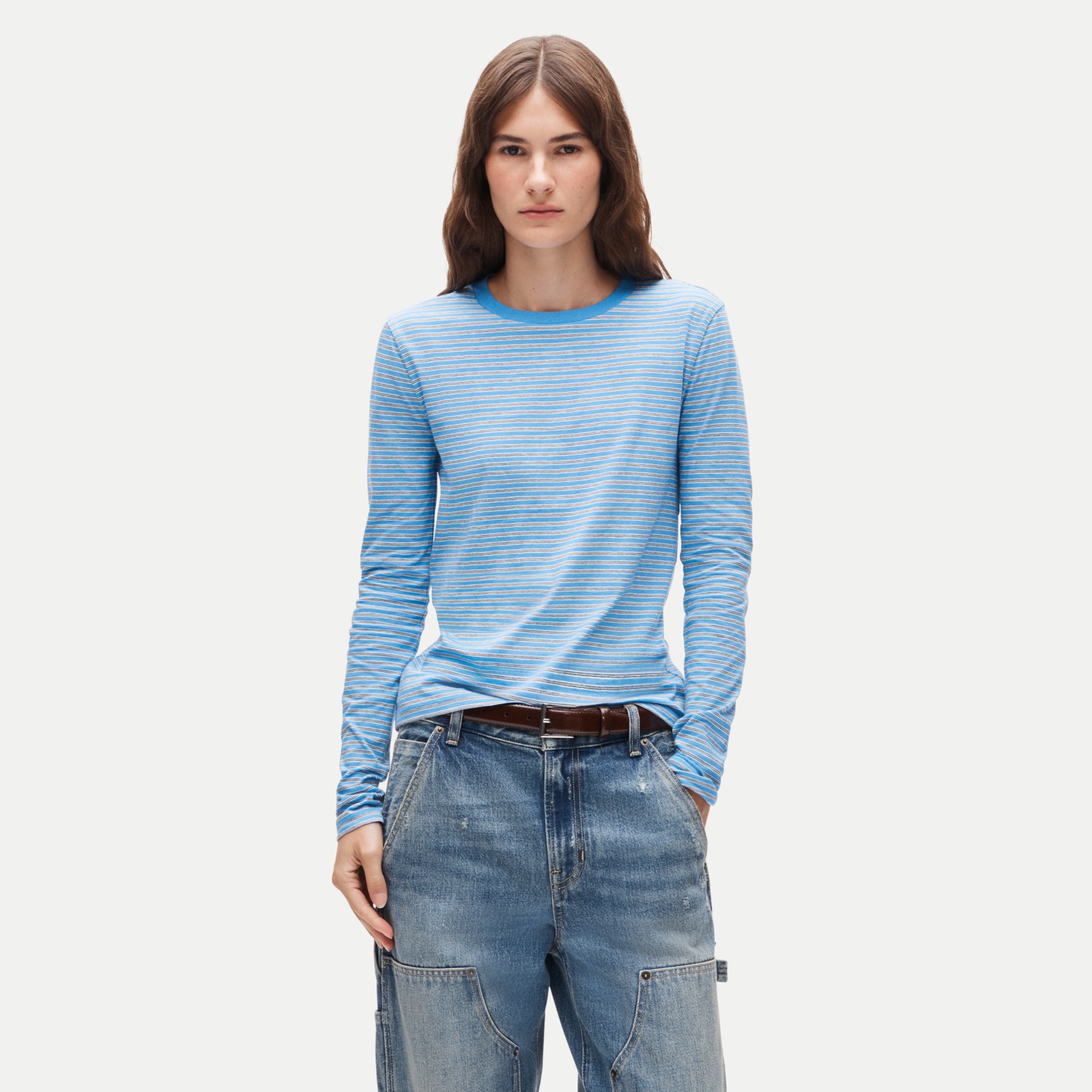 Vintage Jersey Long-Sleeve T-Shirt in Stripe