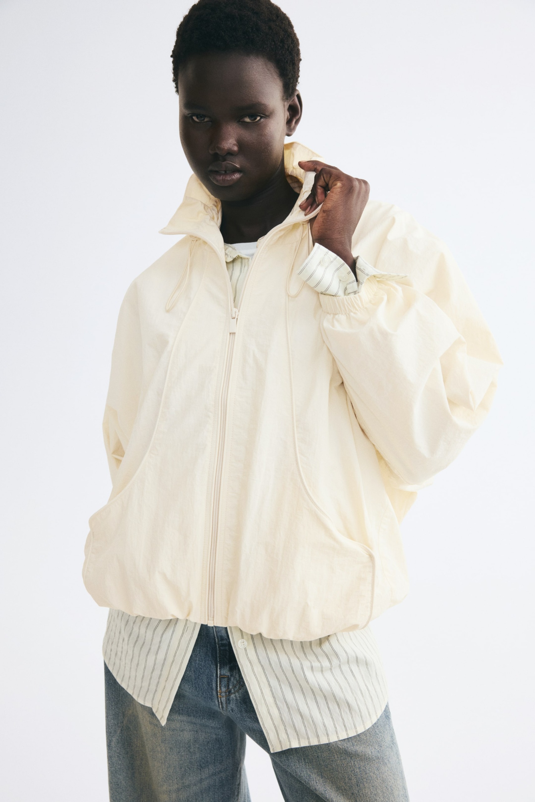 Oversized Nylon Jacket